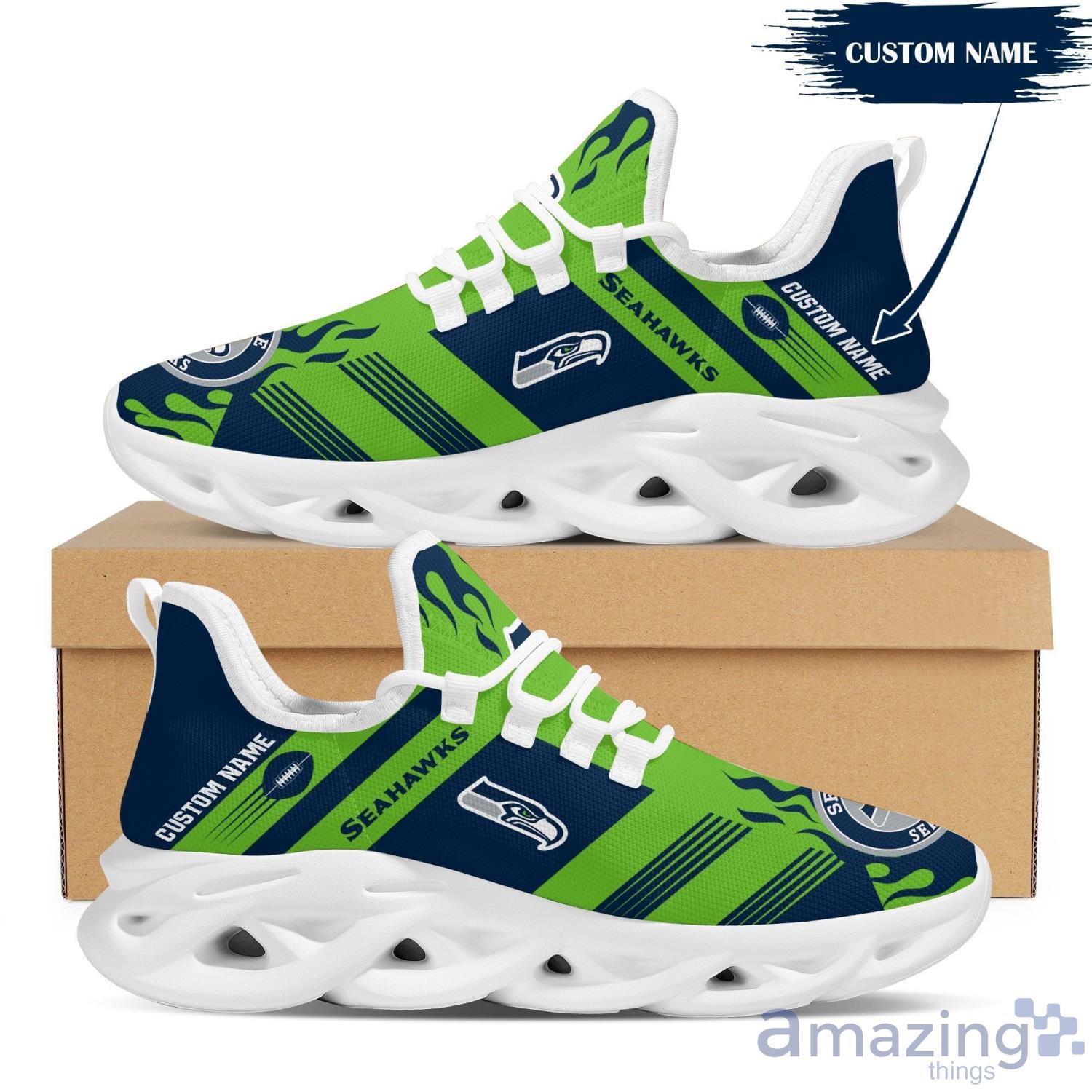 Seattle Seahawks Custom Name Max Soul Sneaker Running Shoes Product Photo 1