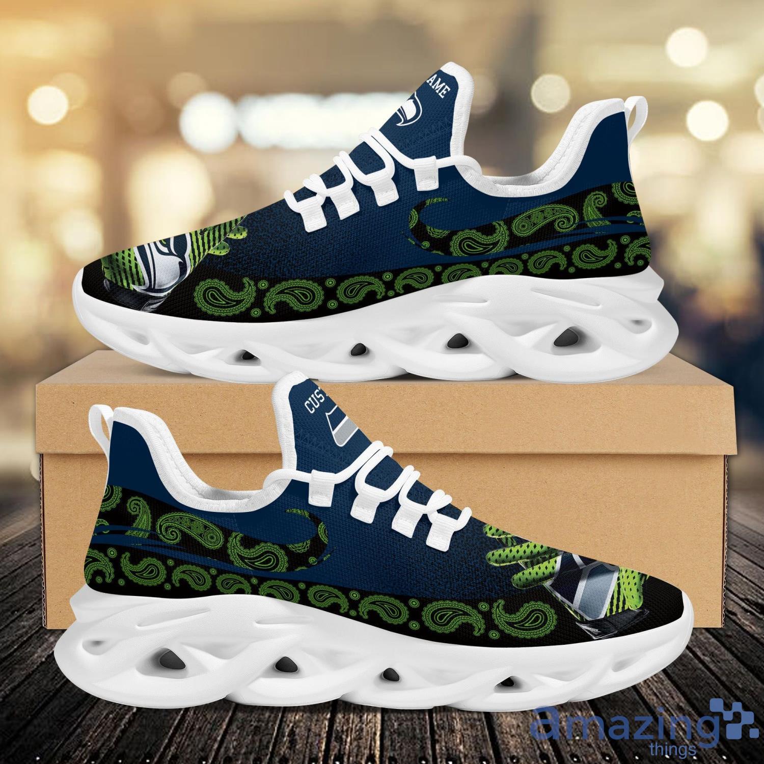 Seattle Seahawks Custom Name Sport Max Soul Sneaker Running Shoes Product Photo 1