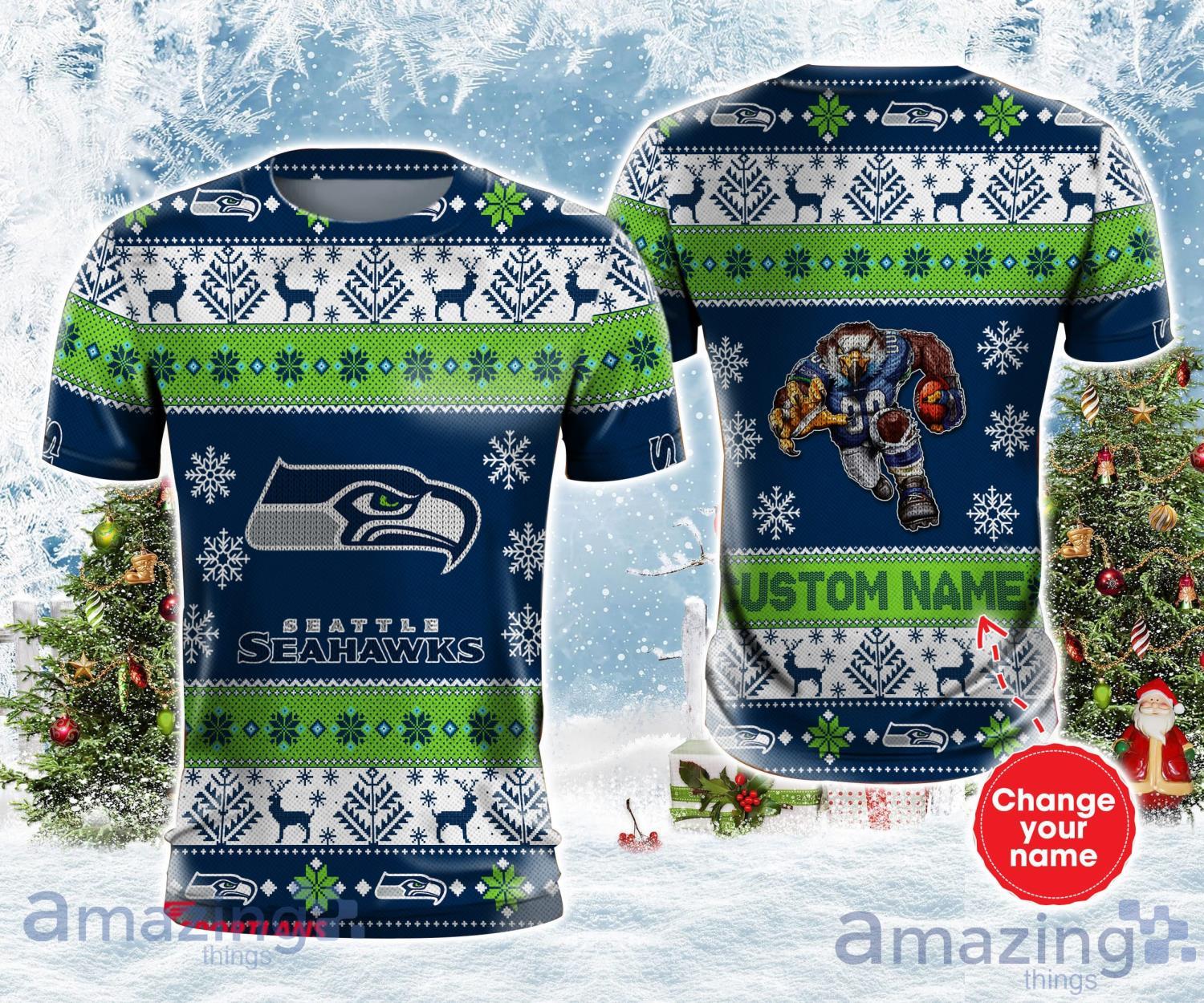 Monster Energy Seattle Seahawks T-Shirts Men Custom Name 3D All