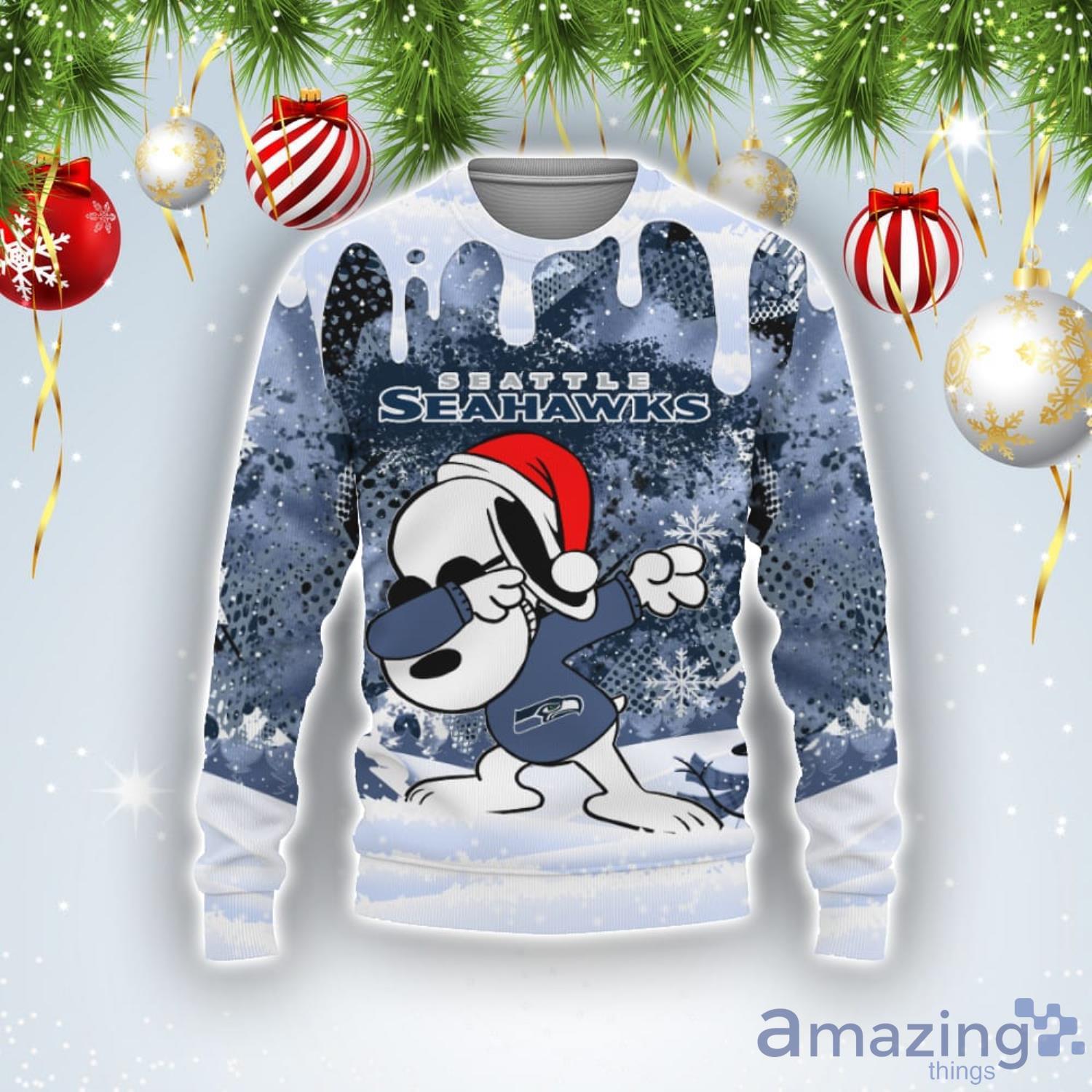 Seattle Seahawks Snoopy Dabbing The Peanuts Sports Football American Ugly  Christmas Sweater