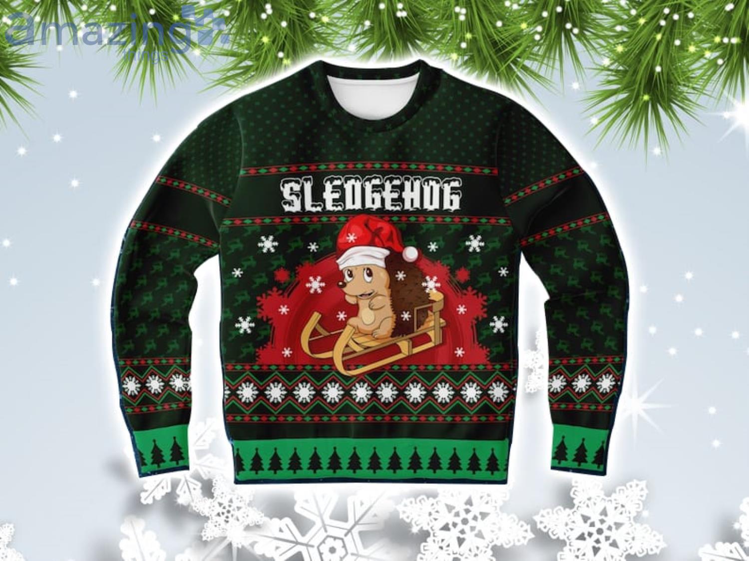 Sledgehog Christmas Gift Christmas Gift Ugly Christmas Sweater Product Photo 1 Sledgehog Christmas Gift Christmas Gift Ugly Christmas Sweater Product Photo 1