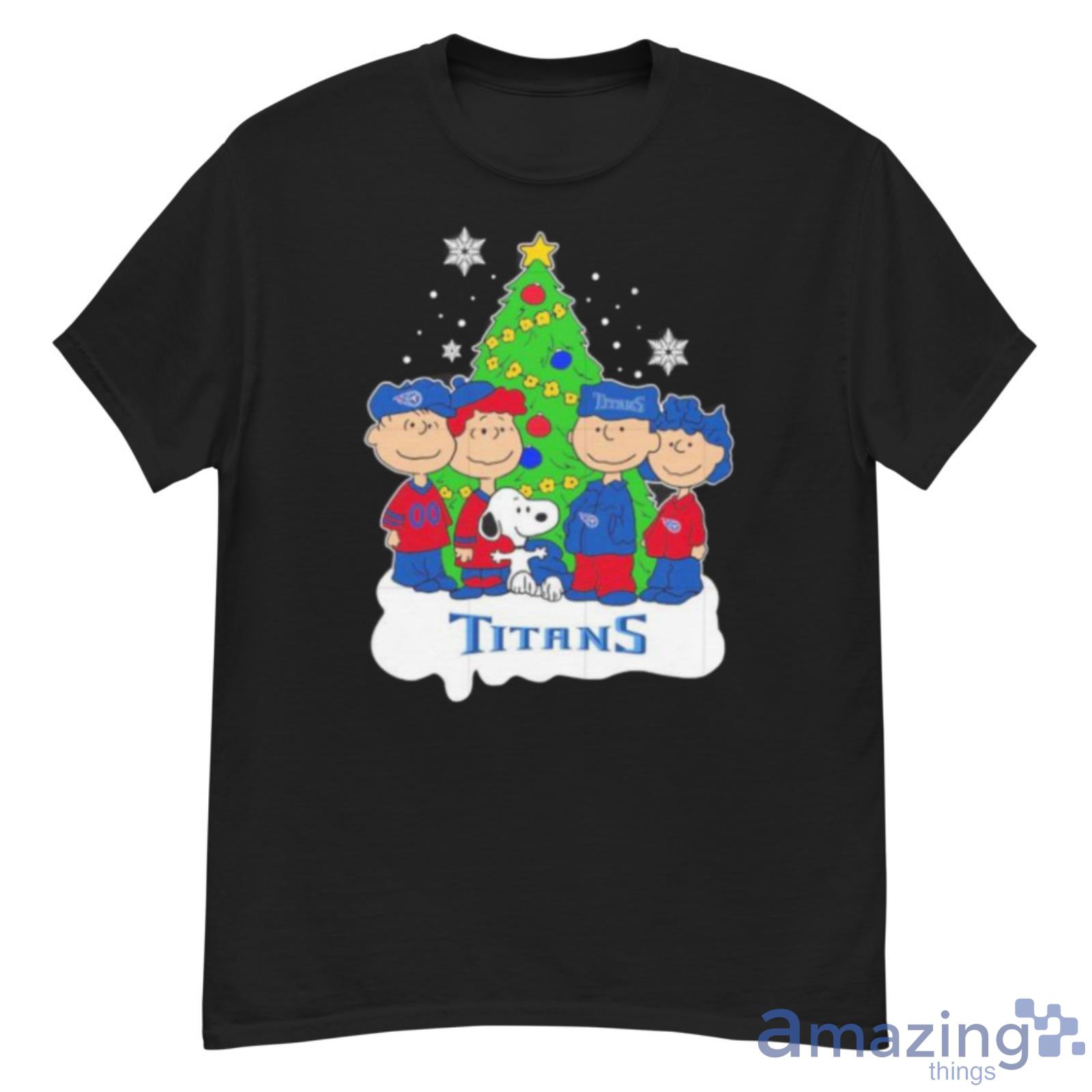 Snoopy And Friends The Peanuts Tennessee Titans Christmas Shirt - G500 Men’s Classic T-Shirt