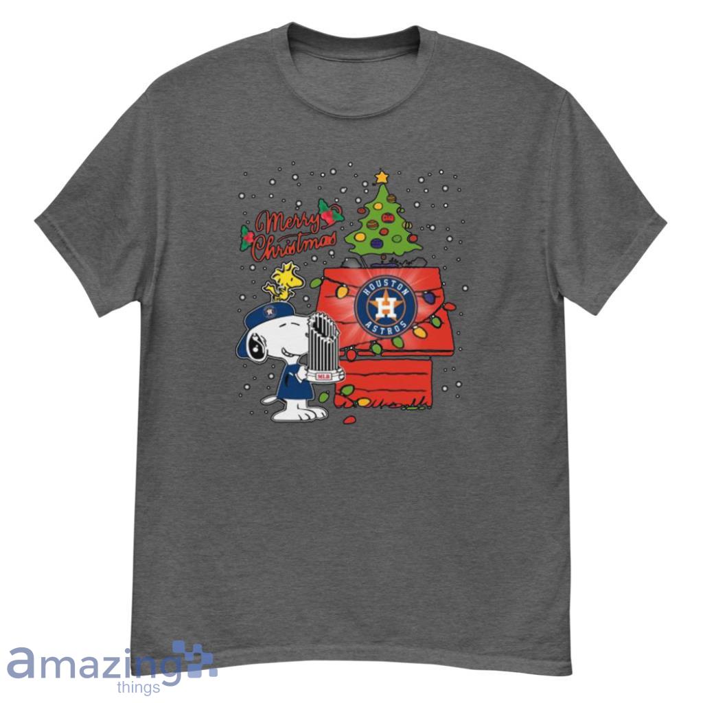 Snoopy And Woodstock Houston Astros Merry Christmas Shirt