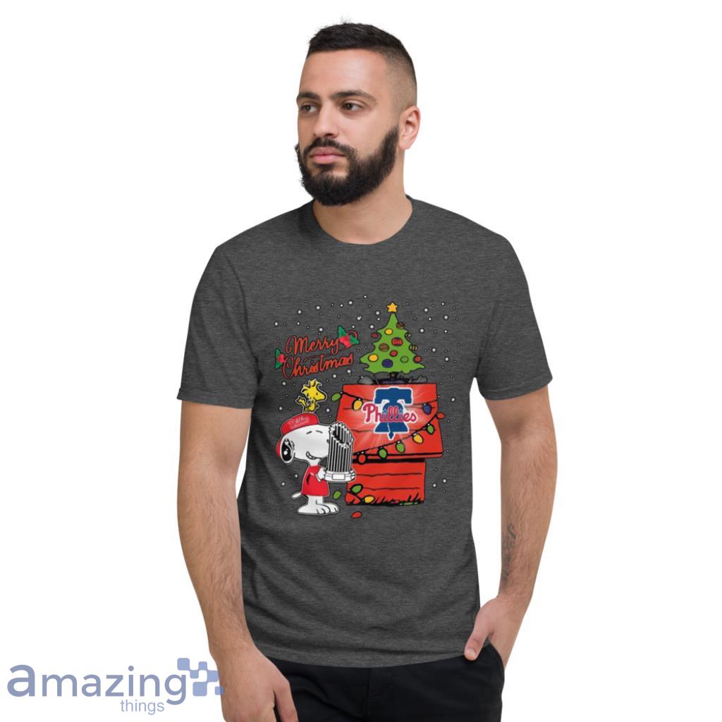 Snoopy And Woodstock Philadelphia Phillies Postseason 2022 Christmas Shirt image Snoopy And Woodstock Philadelphia Phillies Postseason 2022 Christmas Shirt - Short Sleeve T-Shirt-1