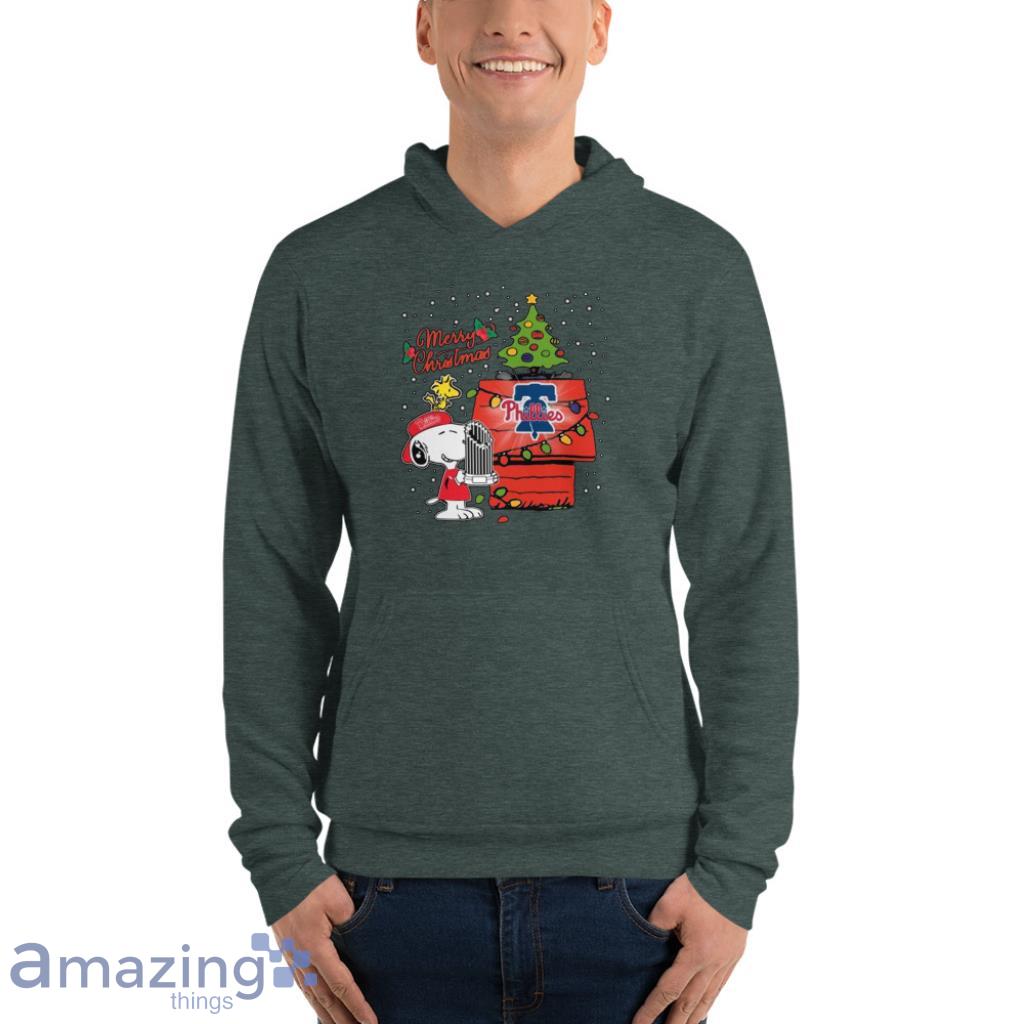 Snoopy And Woodstock Philadelphia Phillies Postseason 2022 Christmas Shirt image Snoopy And Woodstock Philadelphia Phillies Postseason 2022 Christmas Shirt - Unisex Fleece Pullover Hoodie-1