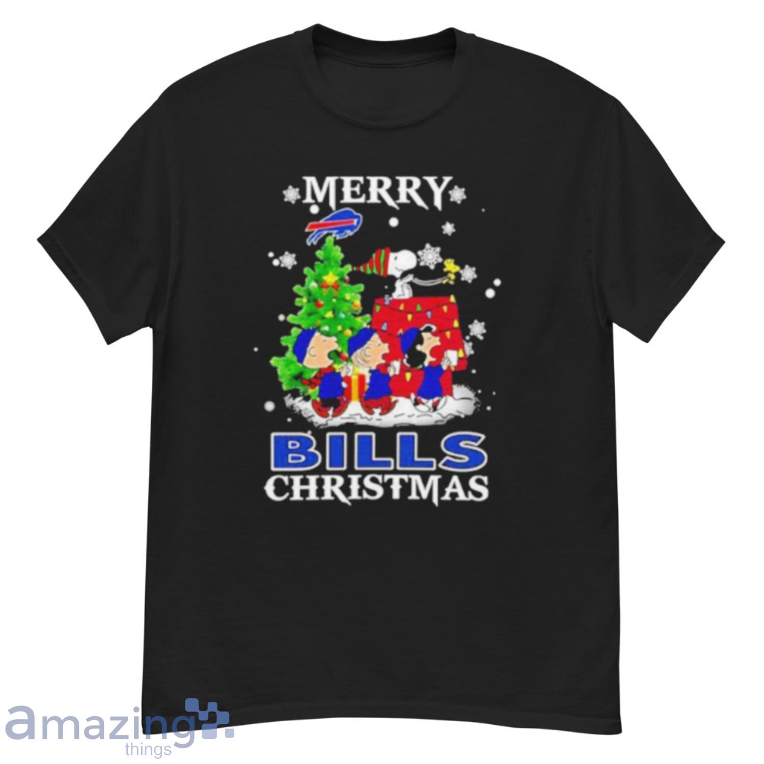 Snoopy Charlie Brown and Friends Buffalo Bills Merry Bills Christmas shirt,  hoodie, sweatshirt and tank top