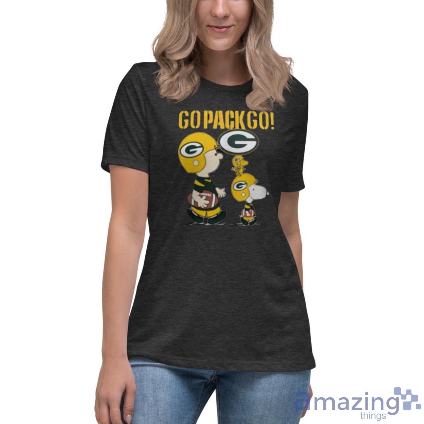 Snoopy Charlie Brown Go Pack Go Green Bay Packers Shirt