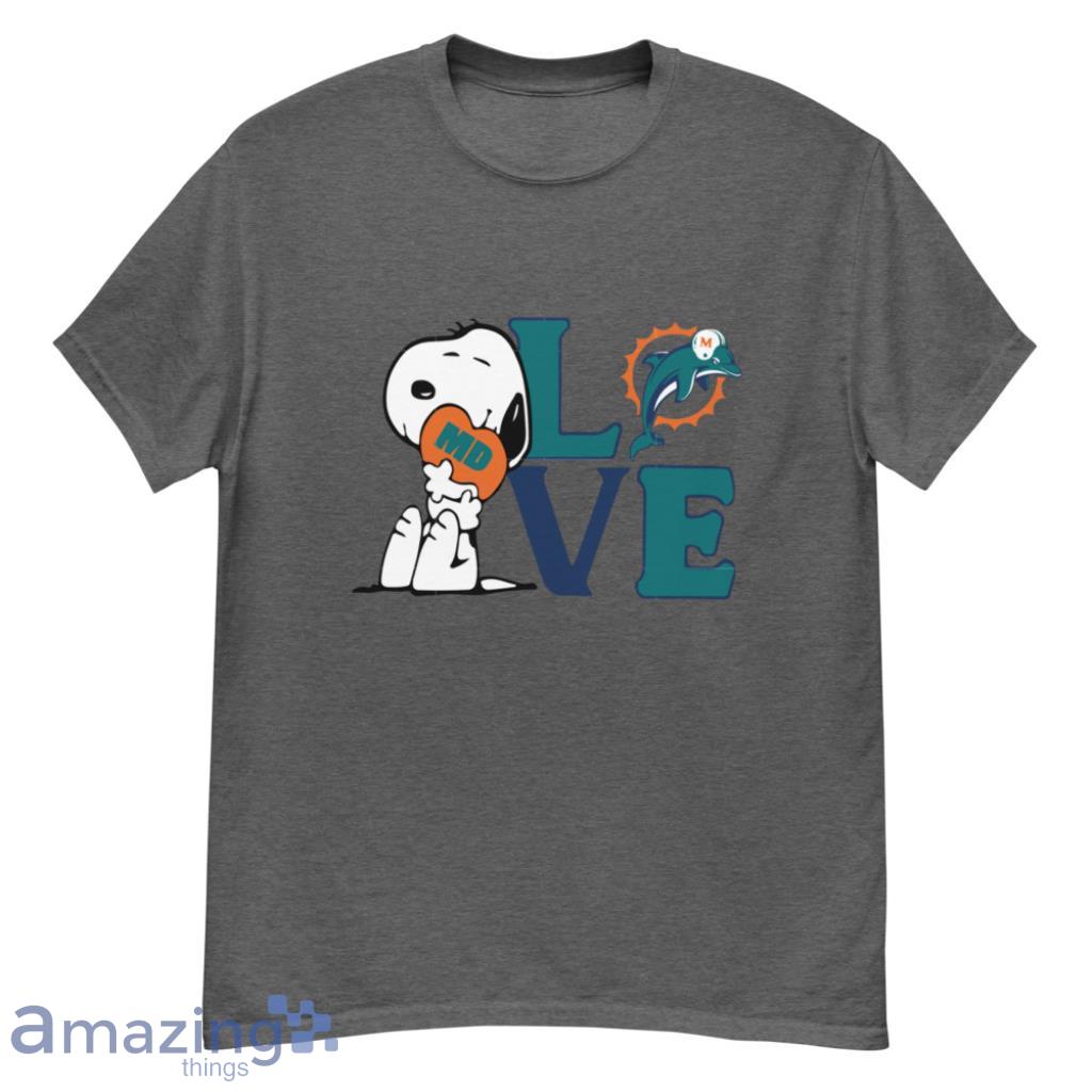 Snoopy Love Miami Dolphins Christmas Shirt - G500 Men’s Classic T-Shirt-1