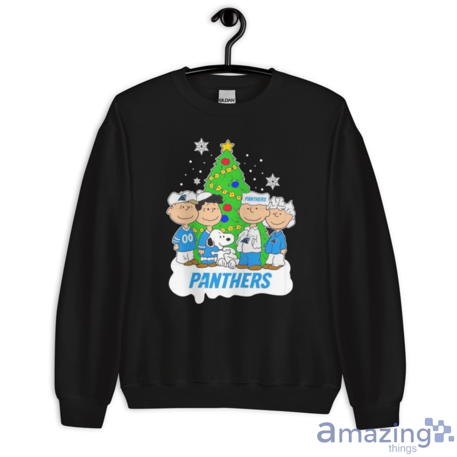 Snoopy The Peanuts Carolina Panthers Christmas Shirt image Snoopy The Peanuts Carolina Panthers Christmas Shirt - Unisex Crewneck Sweatshirt