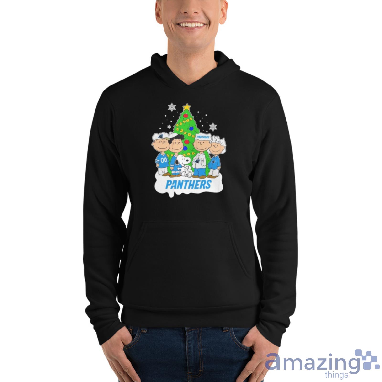 Snoopy The Peanuts Carolina Panthers Christmas Shirt image Snoopy The Peanuts Carolina Panthers Christmas Shirt - Unisex Fleece Pullover Hoodie