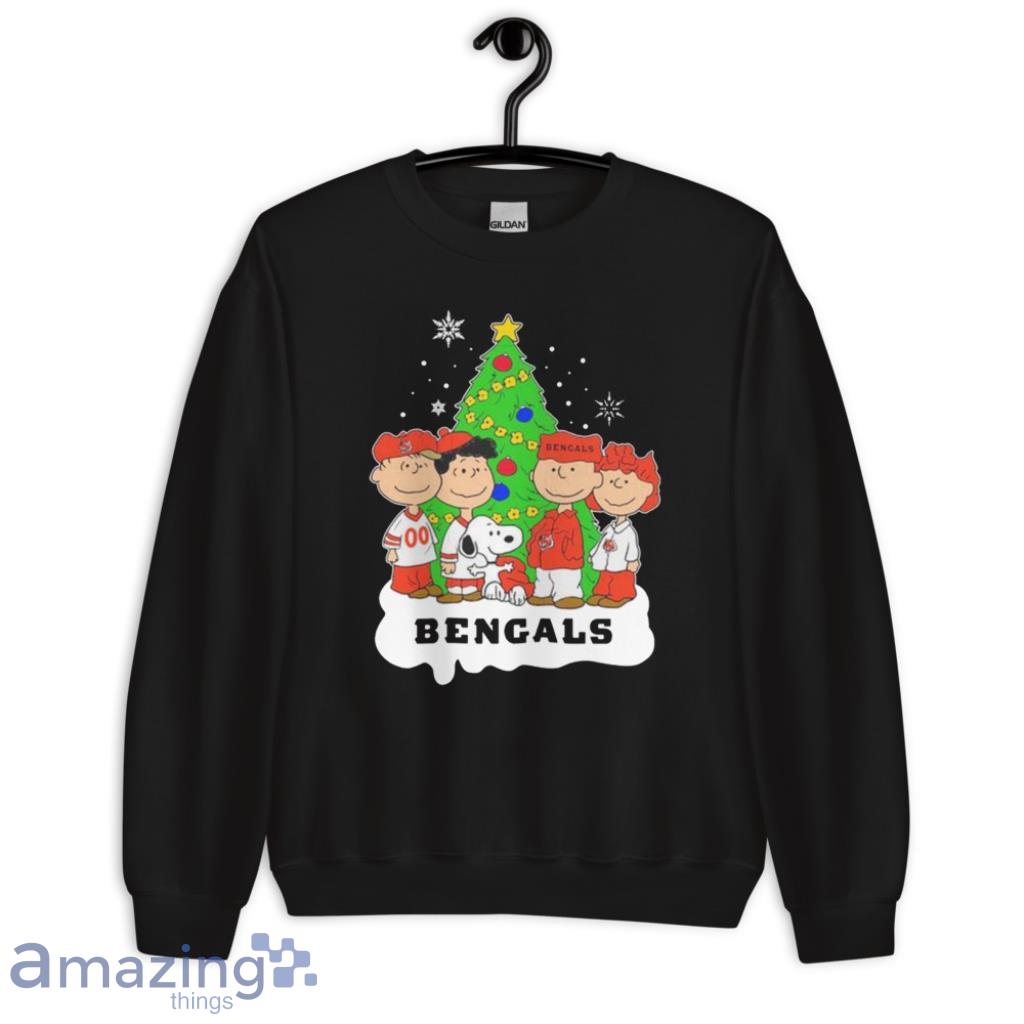 Snoopy The Peanuts Cincinnati Bengals Christmas Shirt image Snoopy The Peanuts Cincinnati Bengals Christmas Shirt - Unisex Crewneck Sweatshirt