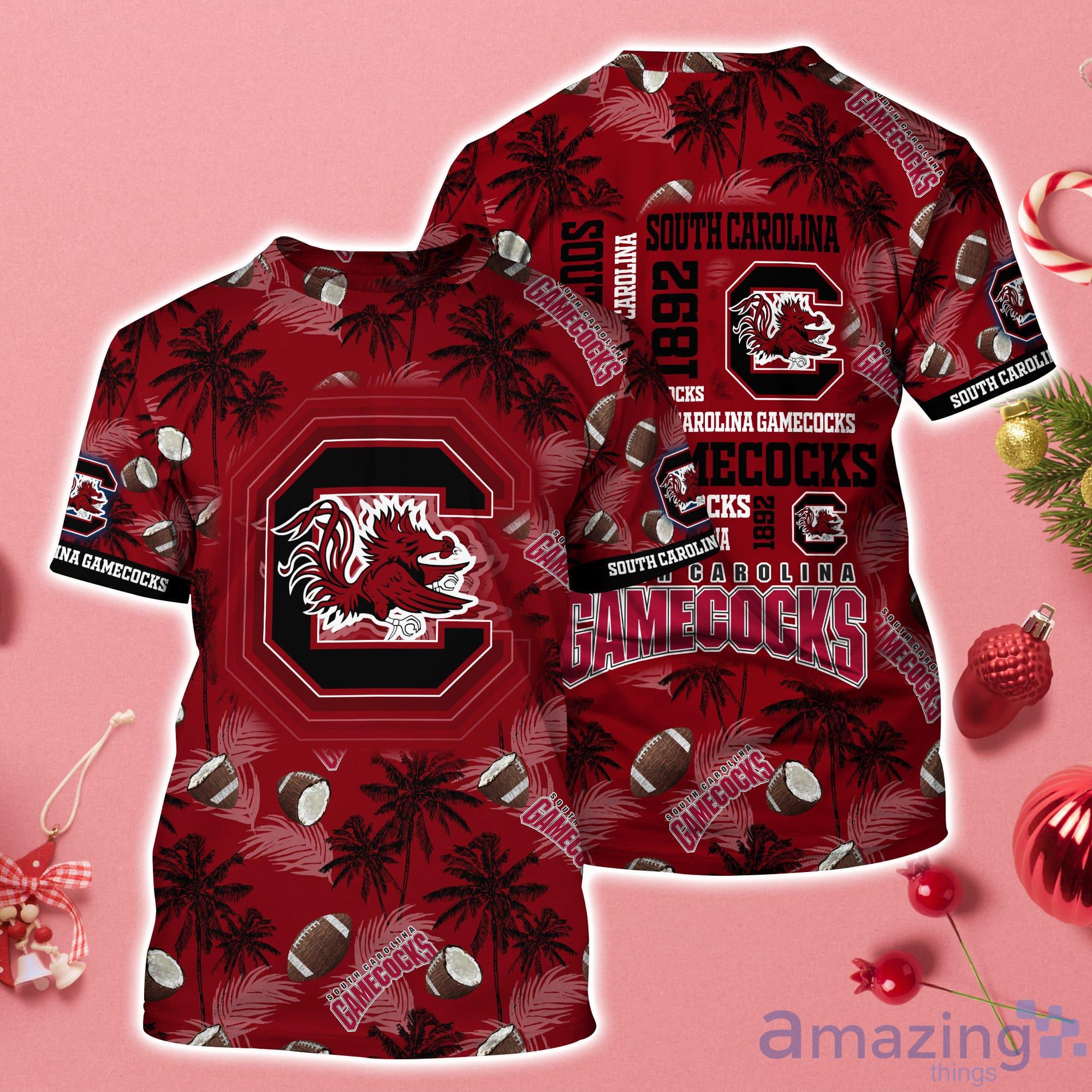 South Carolina Gamecocks Coconut Pattern Hawaii 3D T-Shirt Product Photo 1