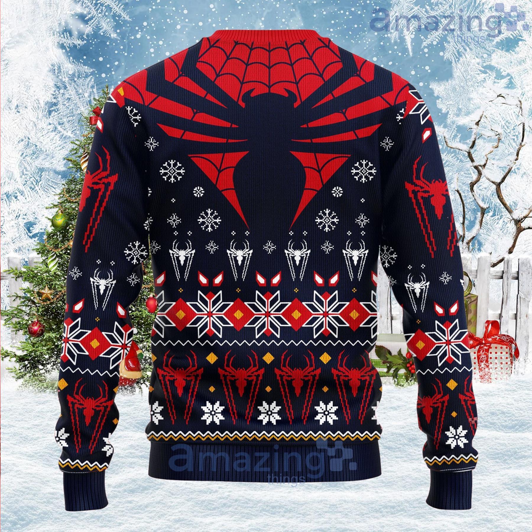 Spiderman Winter Christmas Gift Ugly Christmas Sweater Product Photo 1