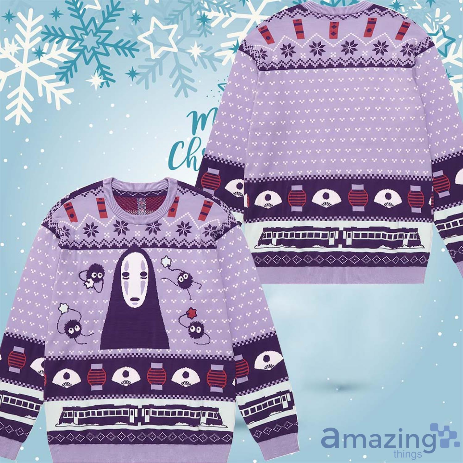 Spirited Away No Face Christmas Gift Ugly Christmas Sweater Product Photo 1
