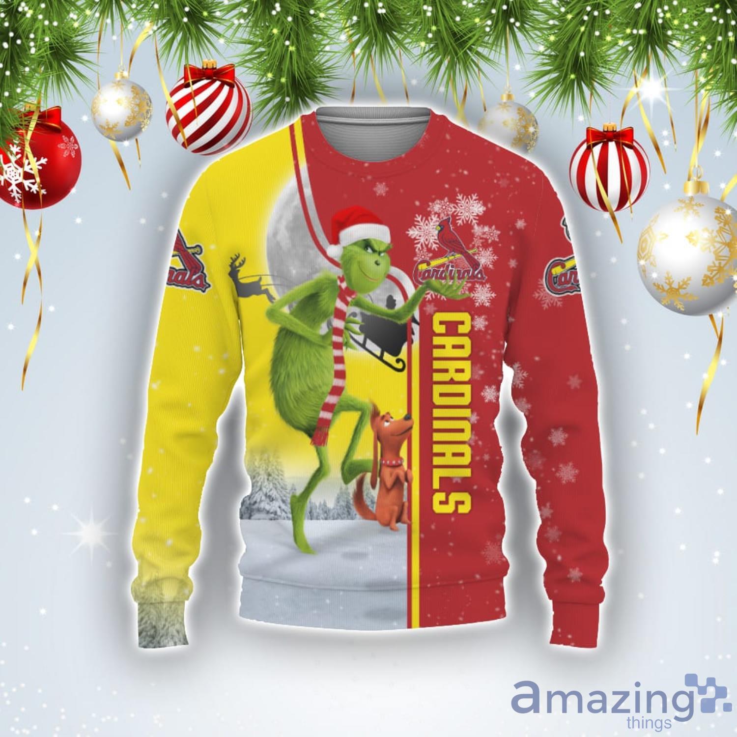 St. Louis CardinalsFunny Grinch Ugly Christmas Sweater Product Photo 1