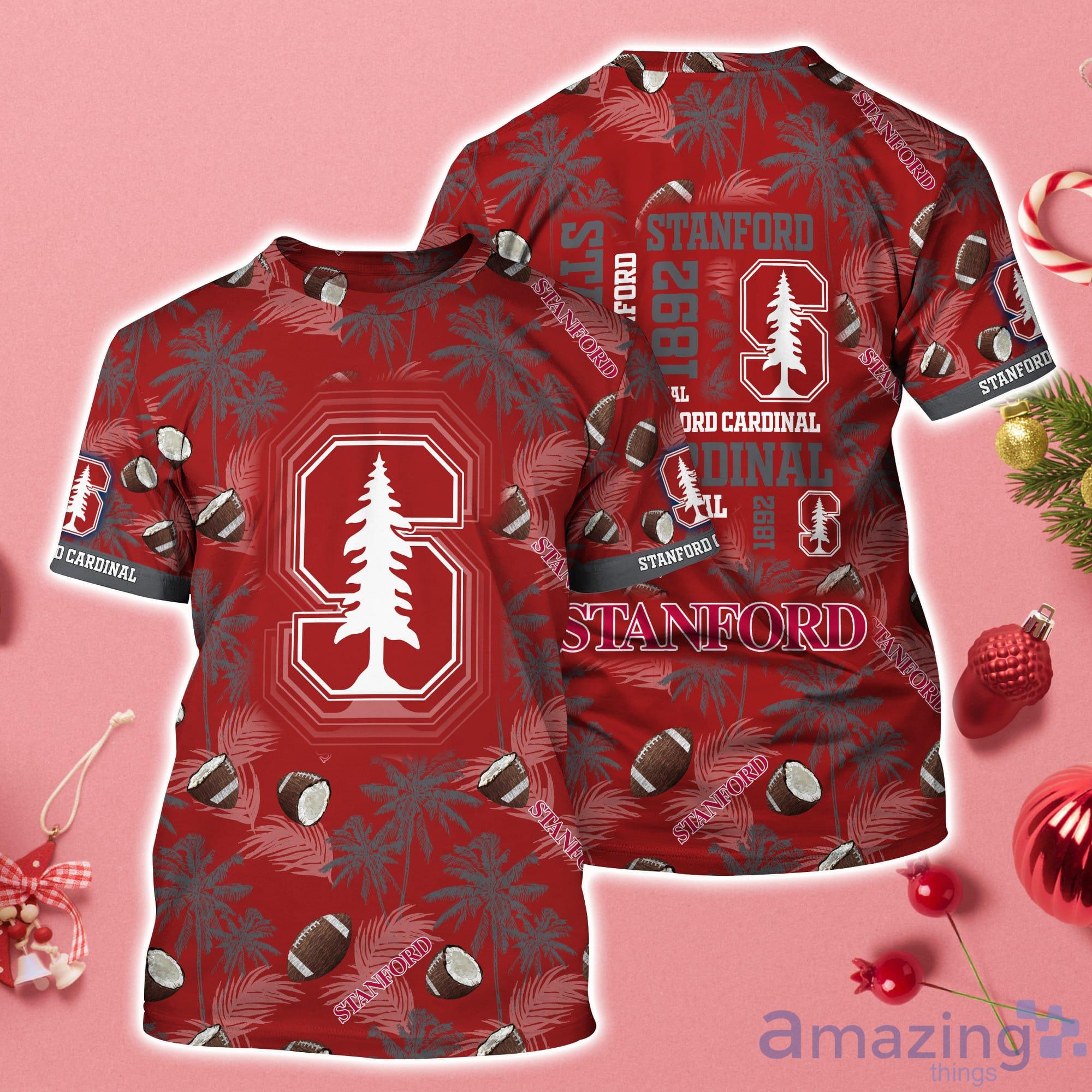 Stanford Cardinal Coconut Pattern Hawaii 3D T-Shirt Product Photo 1