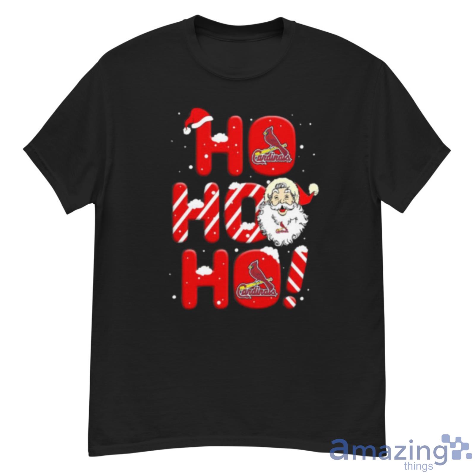 St.Louis Cardinals MLB Baseball Ho Ho Ho Santa Claus Merry Christmas Shirt - G500 Men’s Classic T-Shirt