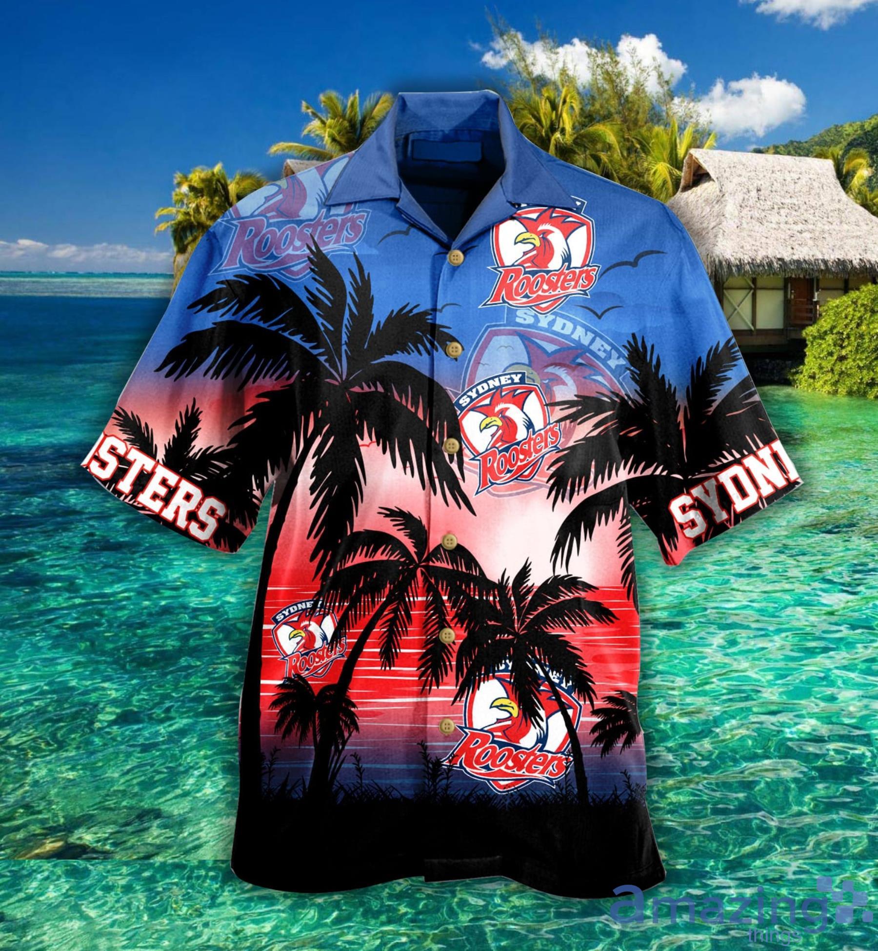 Sydney Roosters Sunset Hawaiian Shirt For Fans Product Photo 1