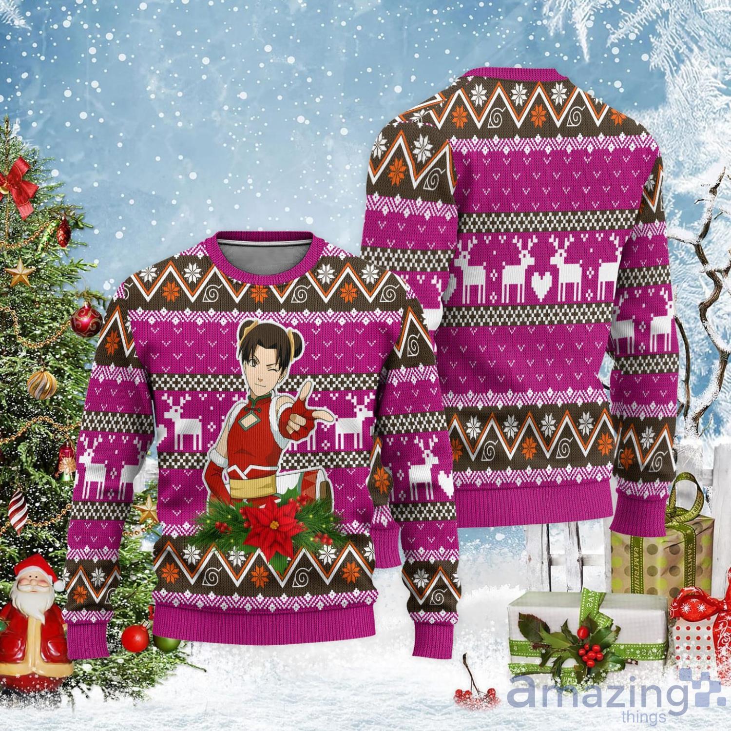 Tenten Ugly Christmas Sweater Naruto Christmas Gift For Anime Lover Product Photo 1