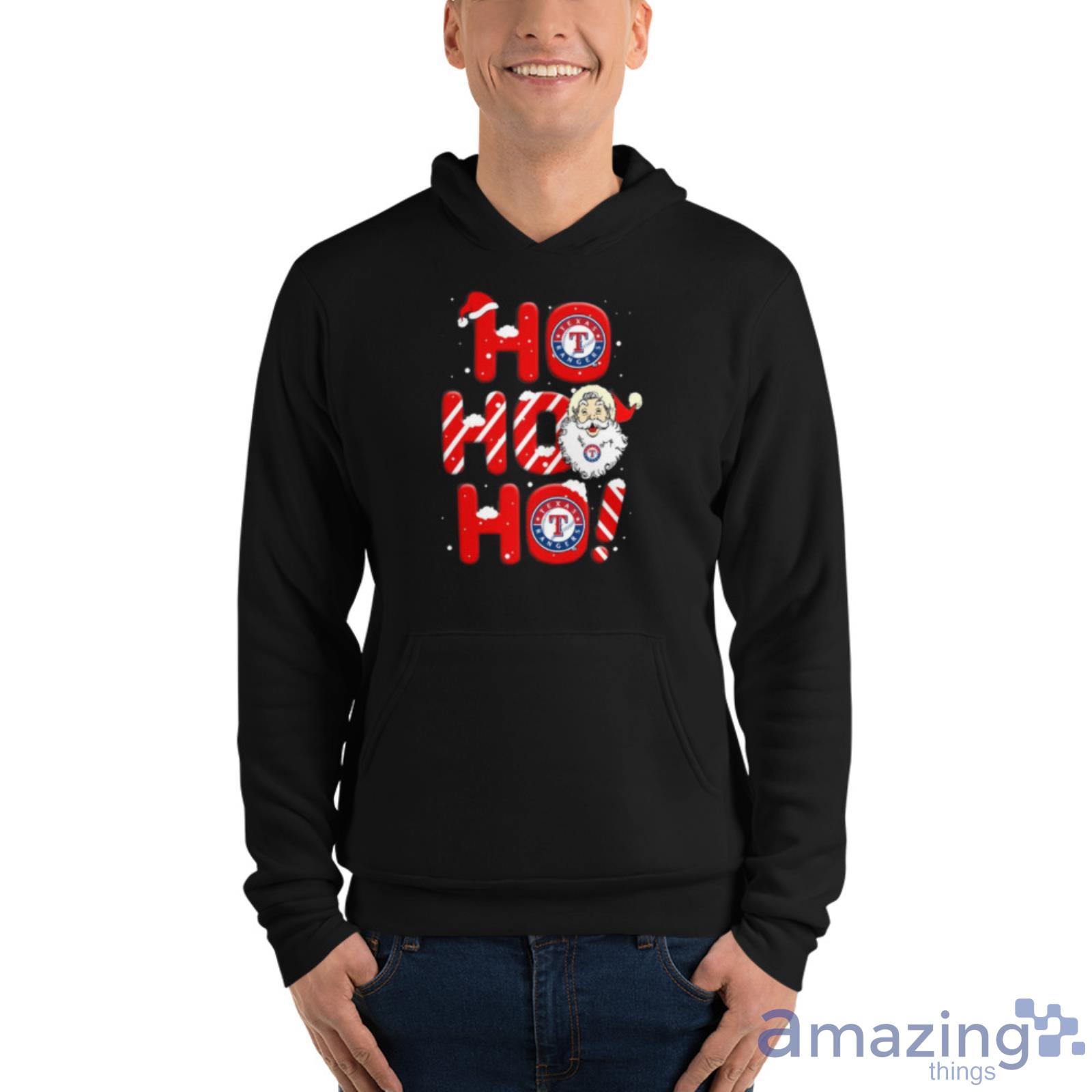 Texas Rangers MLB Baseball Ho Ho Ho Santa Claus Merry Christmas Shirt Long  Sleeve T-Shirt