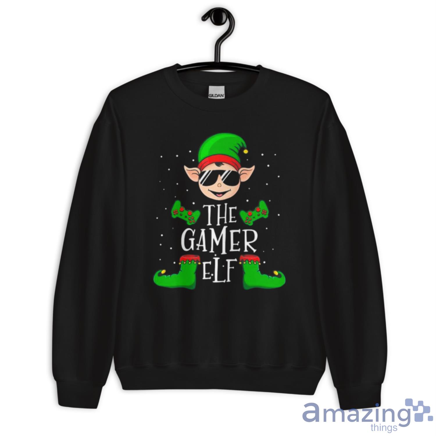 The Gamer Elf Christmas Matching Shirt image The Gamer Elf Christmas Matching Shirt - Unisex Crewneck Sweatshirt