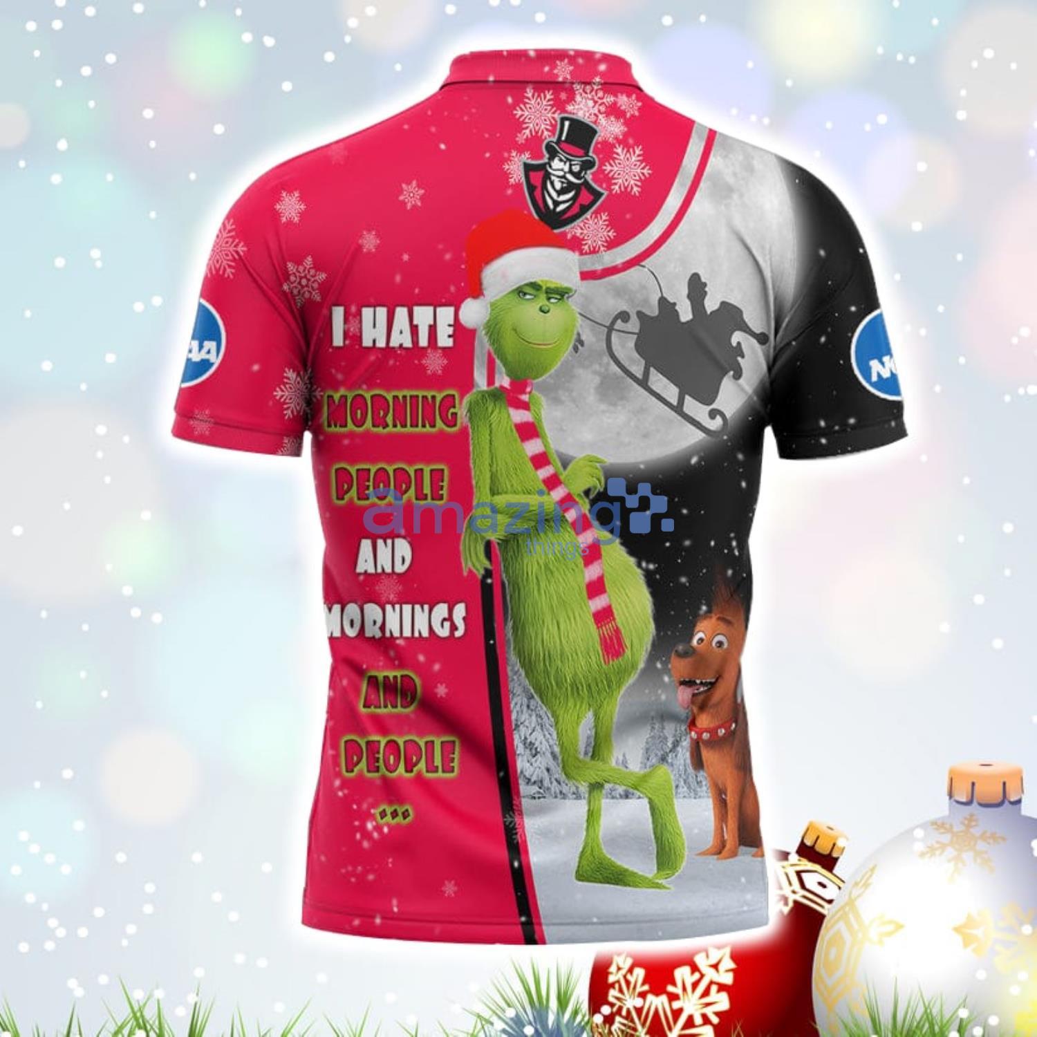 The Grinch Austin Peay Governors NCAA I Hate Morning People Christmas Gift Polo Shirt image The Grinch Austin Peay Governors NCAA I Hate Morning People Christmas Gift Polo Shirt Product Photo 3
