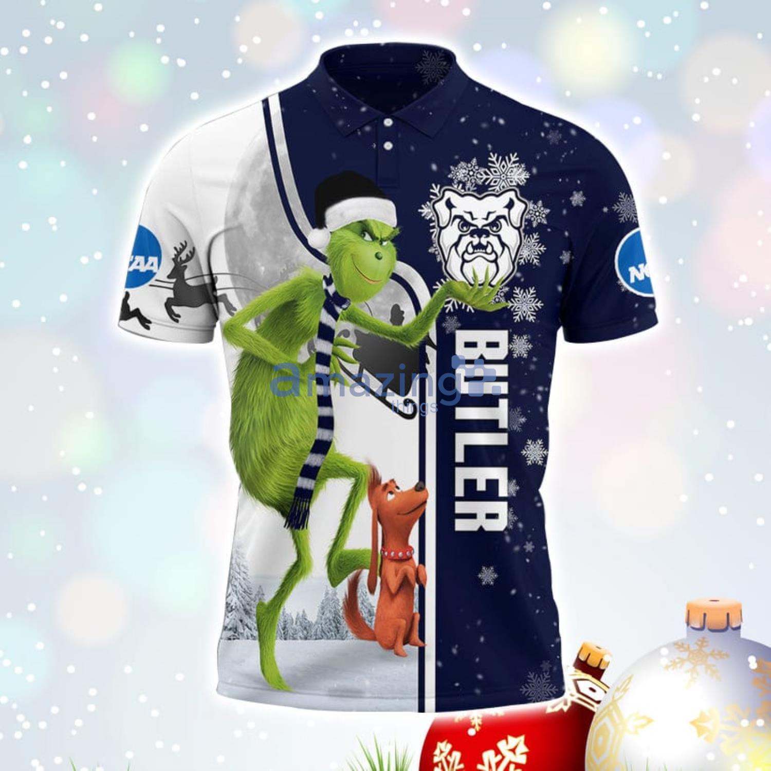 The Grinch Butler Bulldogs NCAA I Hate Morning People Christmas Gift Polo Shirt image The Grinch Butler Bulldogs NCAA I Hate Morning People Christmas Gift Polo Shirt Product Photo 2