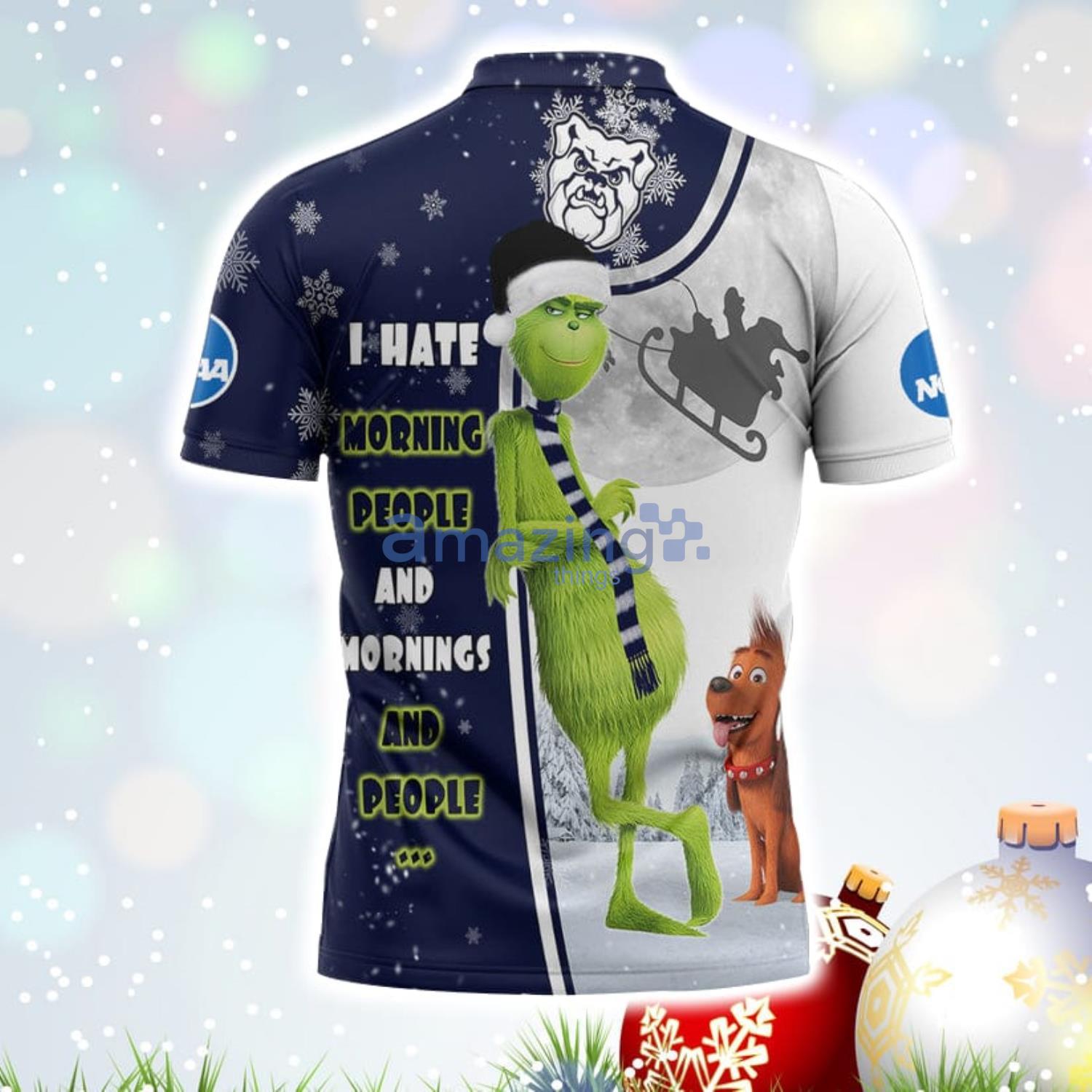 The Grinch Butler Bulldogs NCAA I Hate Morning People Christmas Gift Polo Shirt image The Grinch Butler Bulldogs NCAA I Hate Morning People Christmas Gift Polo Shirt Product Photo 3