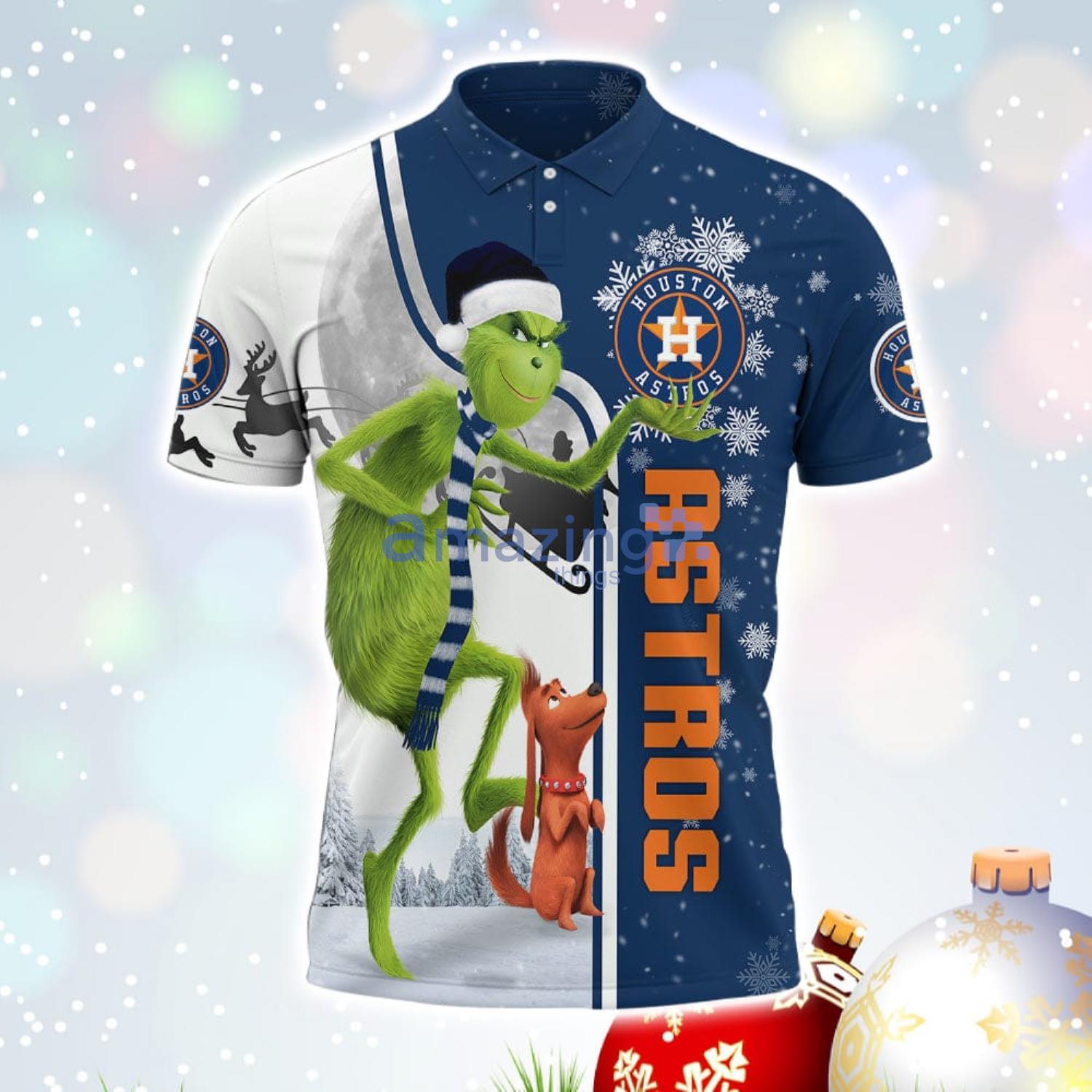 The Grinch Houston Astros MLB I Hate Morning People Christmas Gift Polo  Shirt