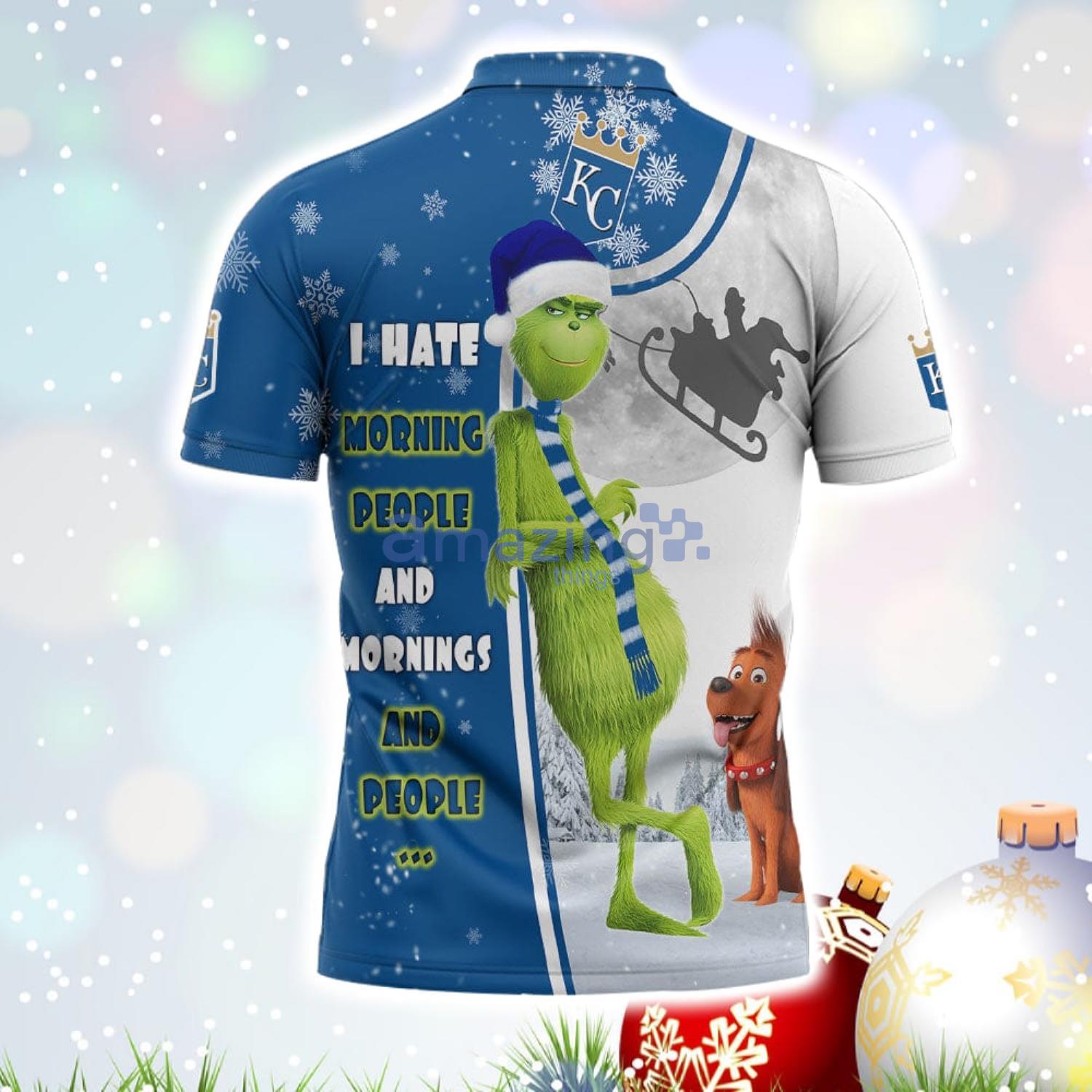 Kansas City Royals MLB Christmas Grinch I Hate People But I Love