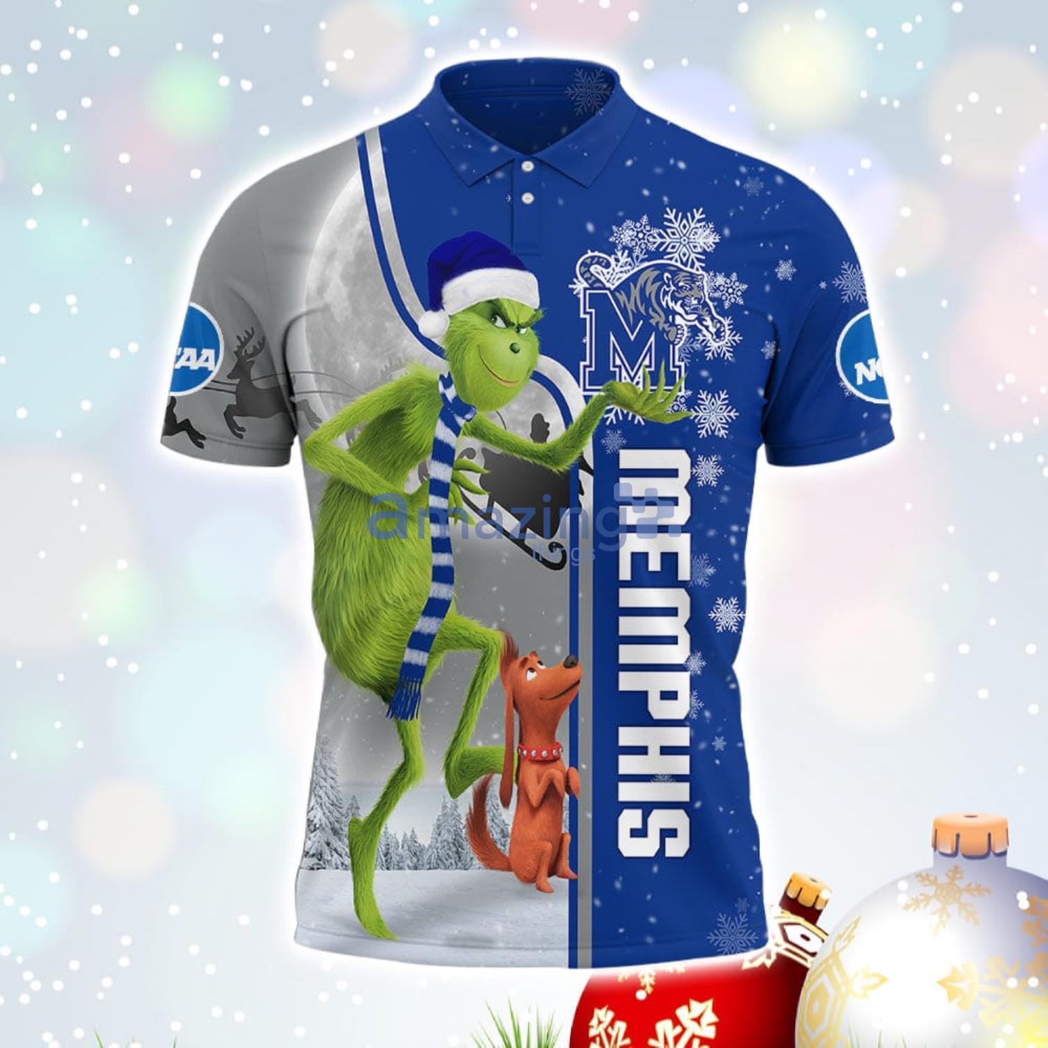 The Grinch Memphis Tigers NCAA I Hate Morning People Christmas Gift Polo Shirt image The Grinch Memphis Tigers NCAA I Hate Morning People Christmas Gift Polo Shirt Product Photo 2