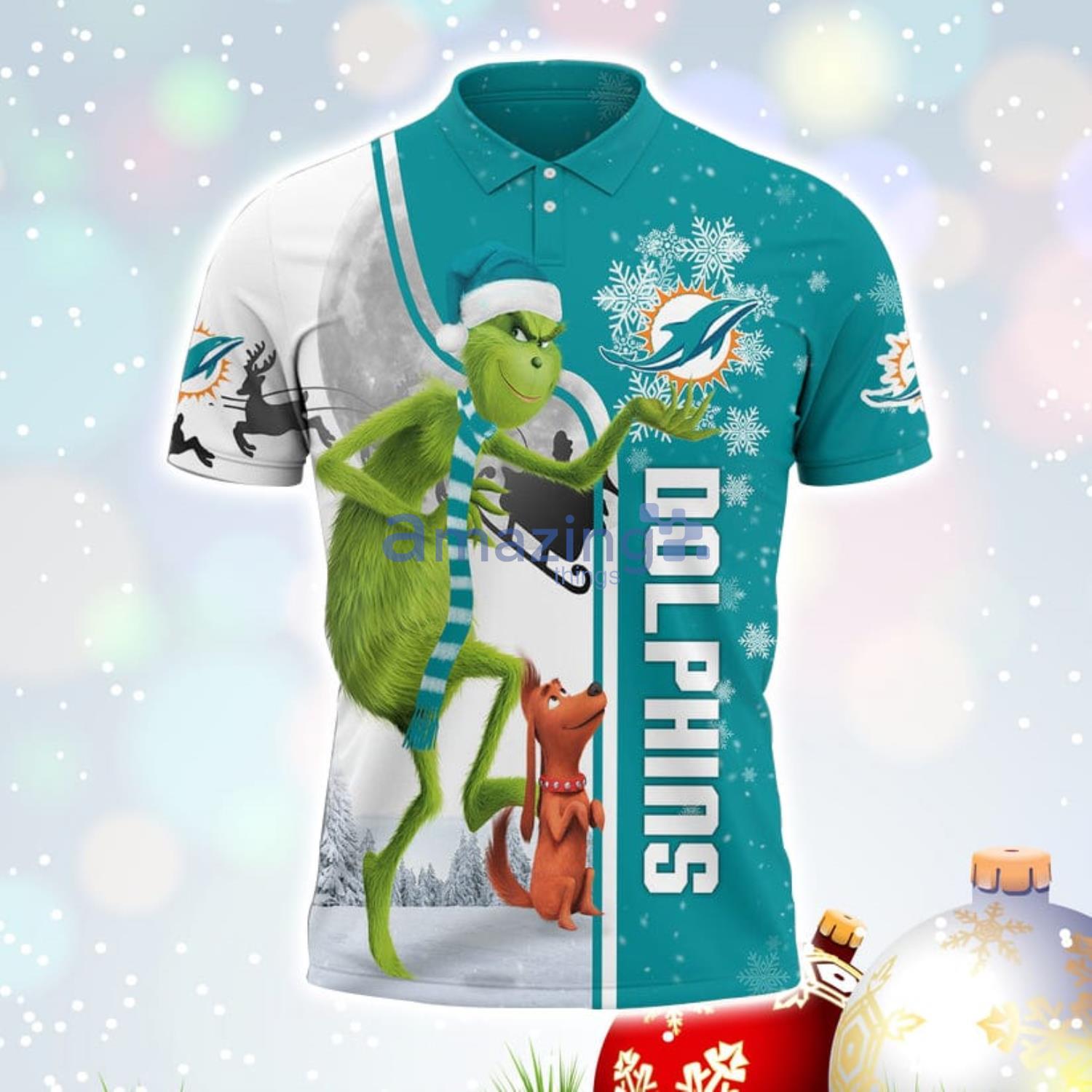 The Grinch Miami Dolphins NFL I Hate Morning People Christmas Gift