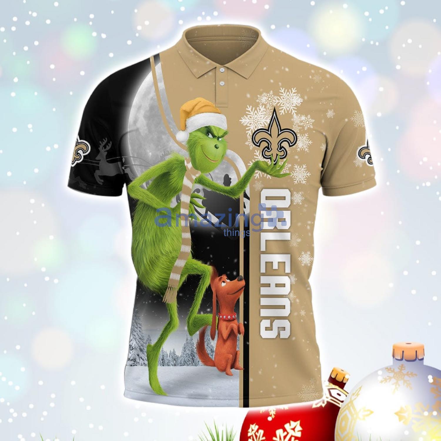 The Grinch New Orleans Saints NFL I Hate Morning People Christmas Gift Polo  Shirt