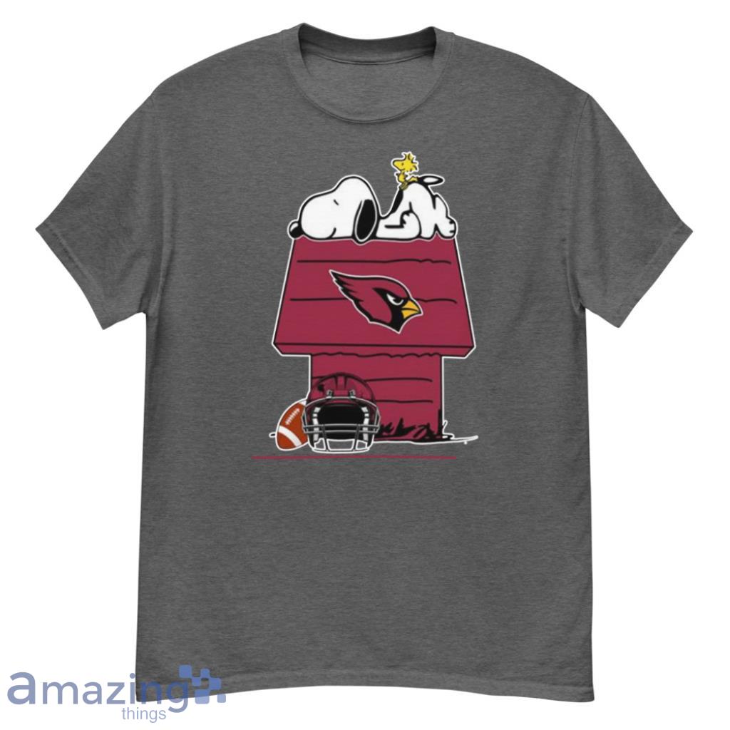 The Peanuts Movie Arizona Cardinals Snoopy Woodstock Christmas Shirt - G500 Men’s Classic T-Shirt-1