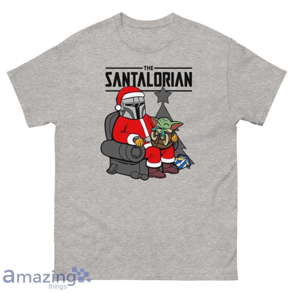 Vast en zeker contact Smerig The Santalorian Baby Yoda Star Wars Christmas Shirt