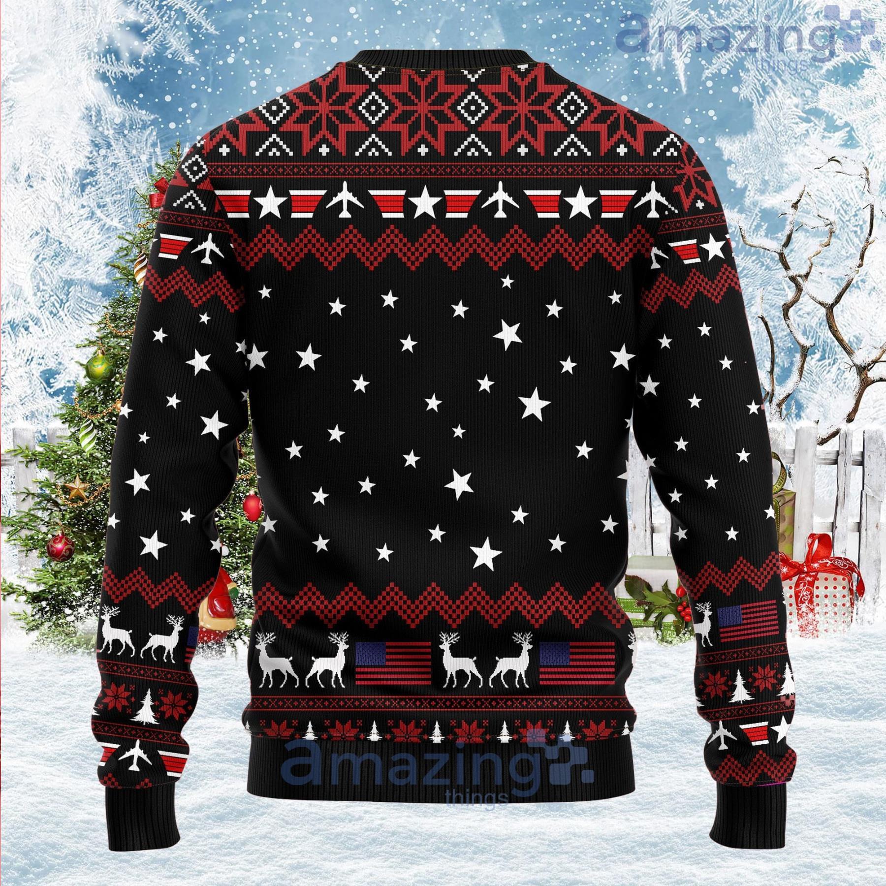 Top Gun Because I Was Inverted Ugly Christmas Sweater image Top Gun Because I Was Inverted Ugly Christmas Sweater Product Photo 2