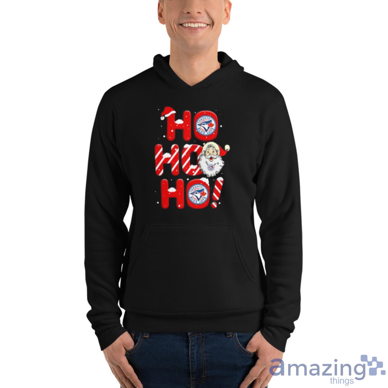 Toronto Blue Jays MLB Baseball Ho Ho Ho Santa Claus Merry Christmas Shirt image Toronto Blue Jays MLB Baseball Ho Ho Ho Santa Claus Merry Christmas Shirt - Unisex Fleece Pullover Hoodie
