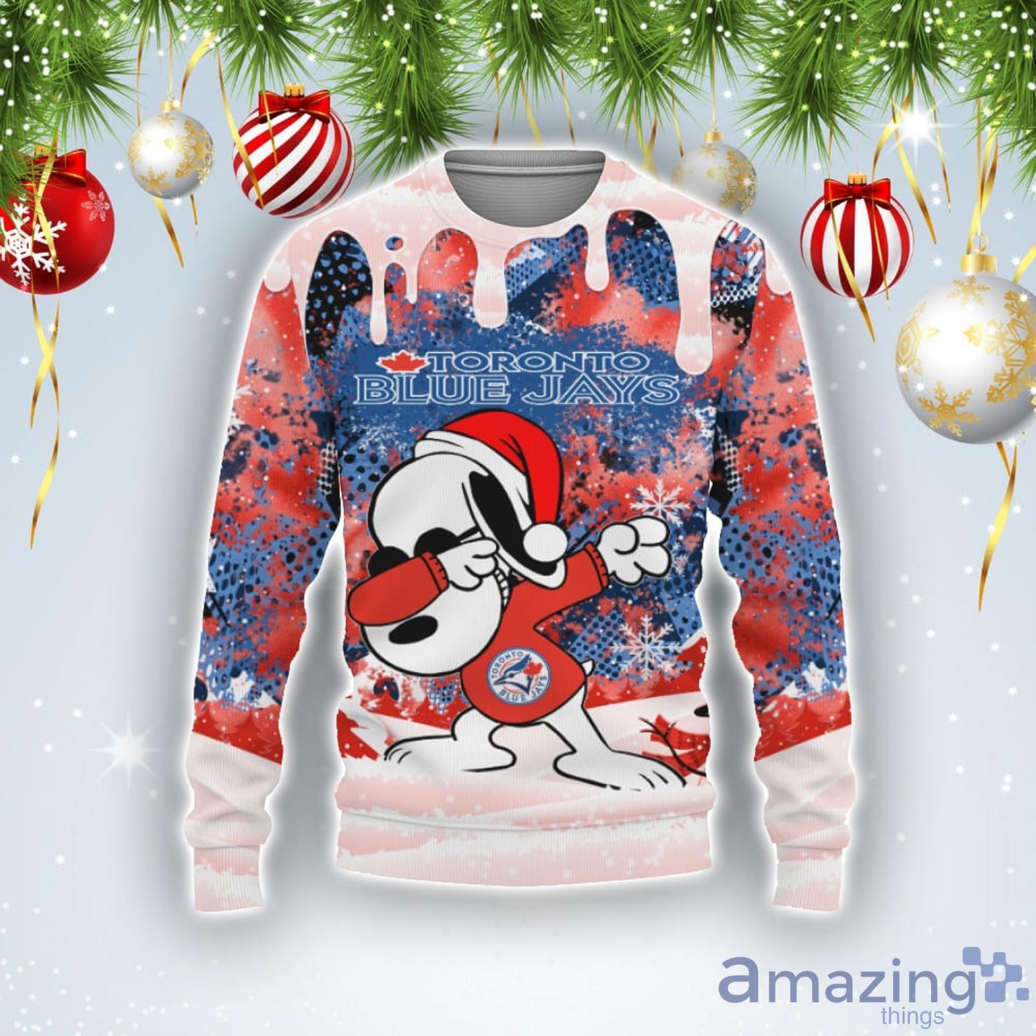 Toronto Blue Jays Snoopy Dabbing The Peanuts Sports Football American Ugly Christmas Sweater Product Photo 1