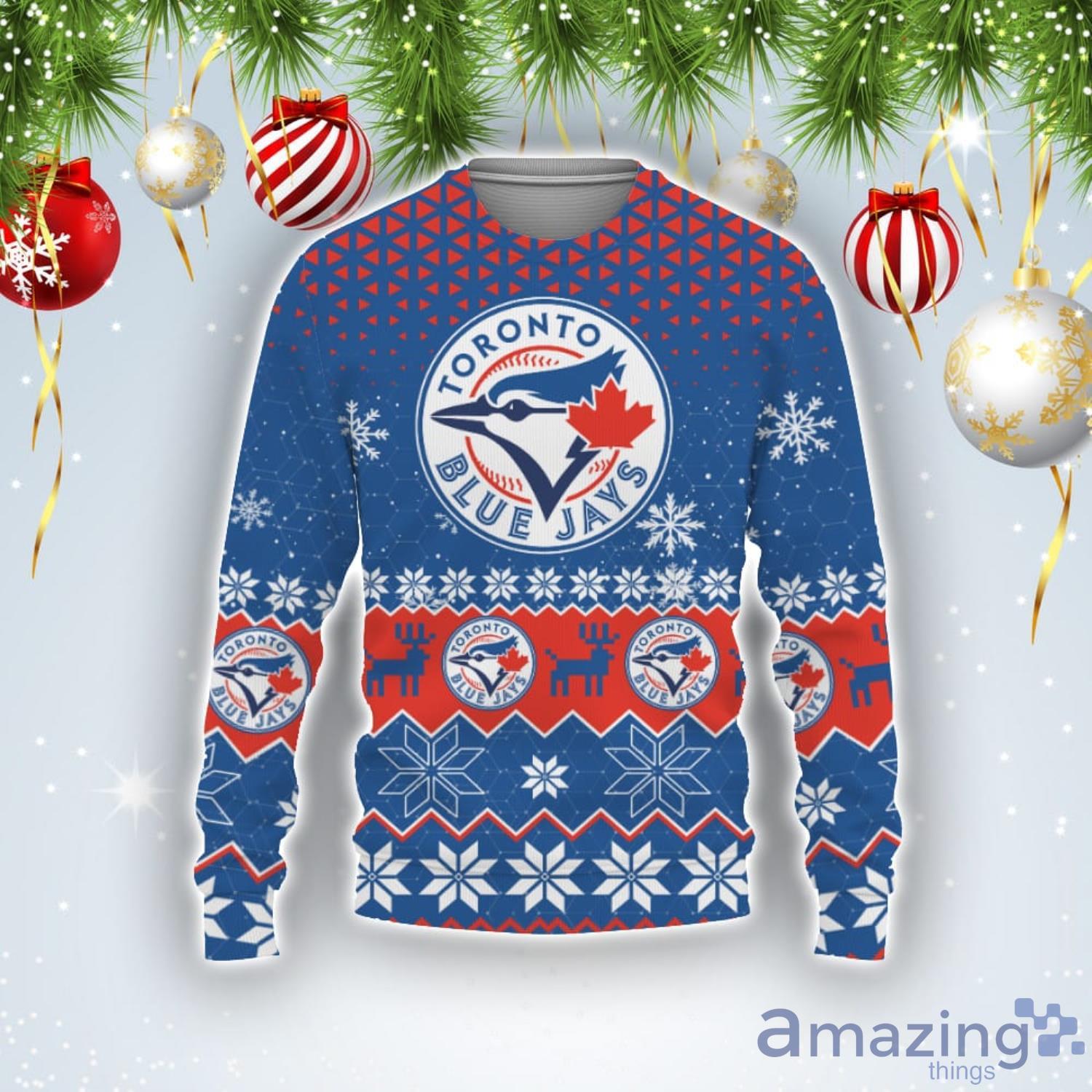 Blue jays 2025 ugly christmas sweater