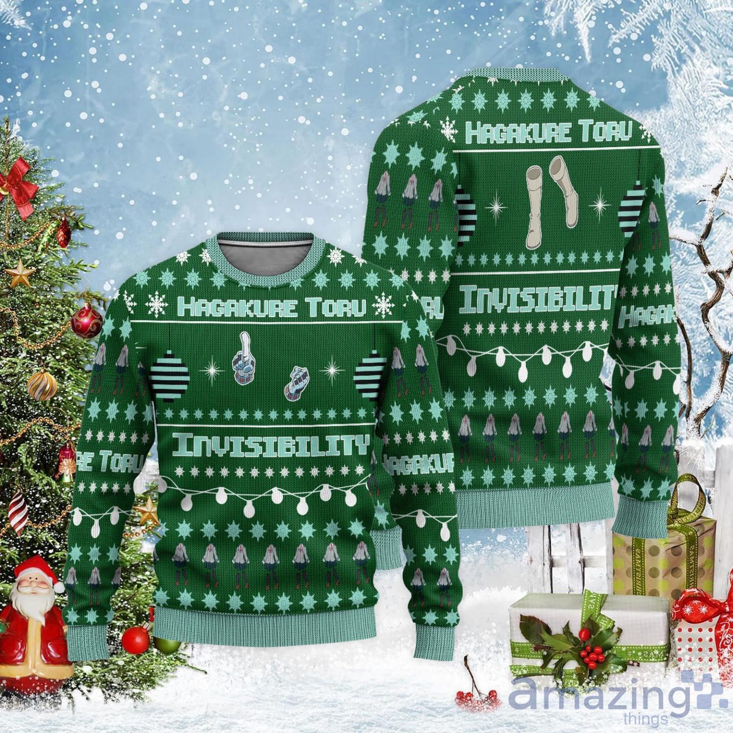 Toru Hagakure Fans My Hero Academia Ugly Christmas Sweater Product Photo 1