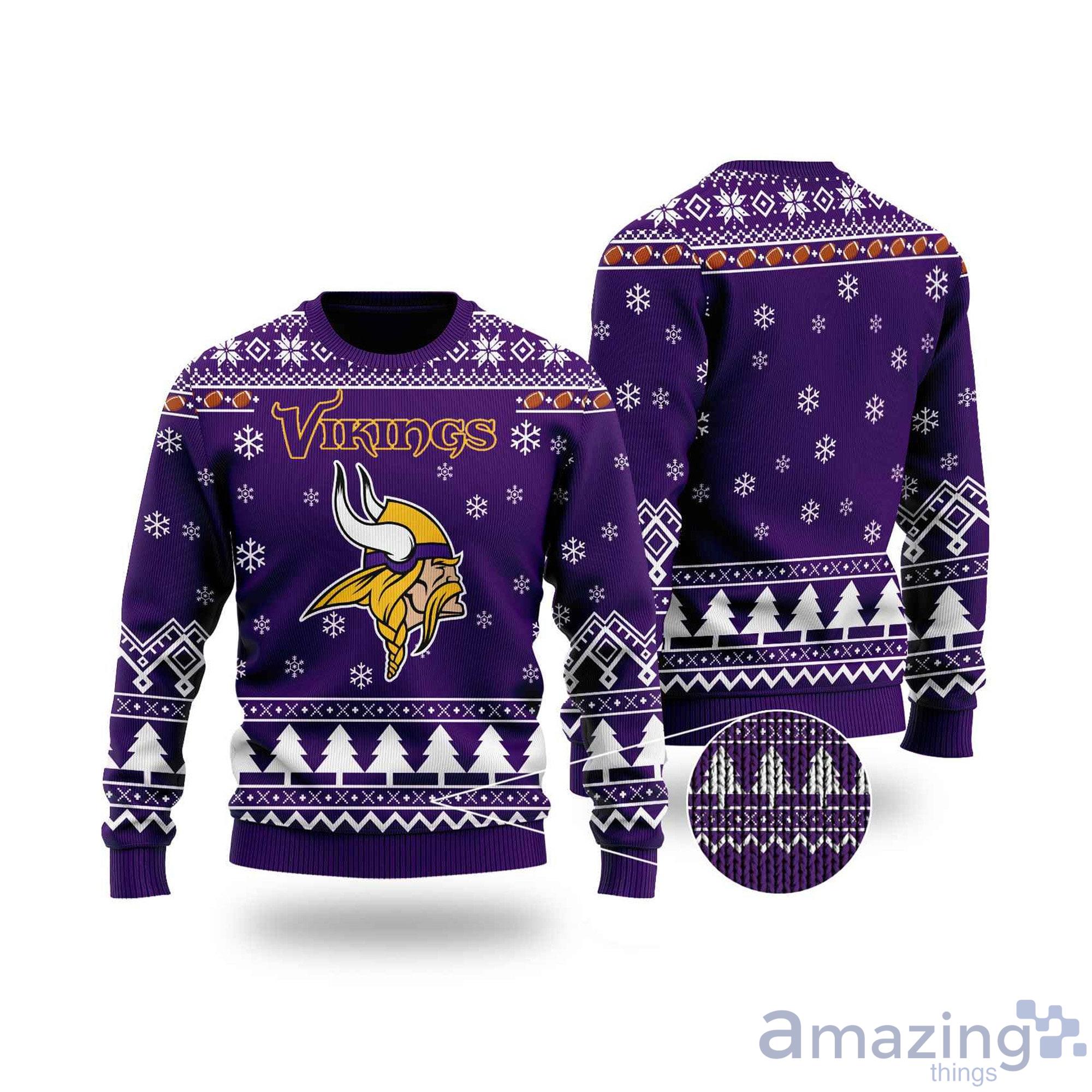 Vikings Football Ugly Christmas Sweater Minnesota American Football Teams  Christmas Gift