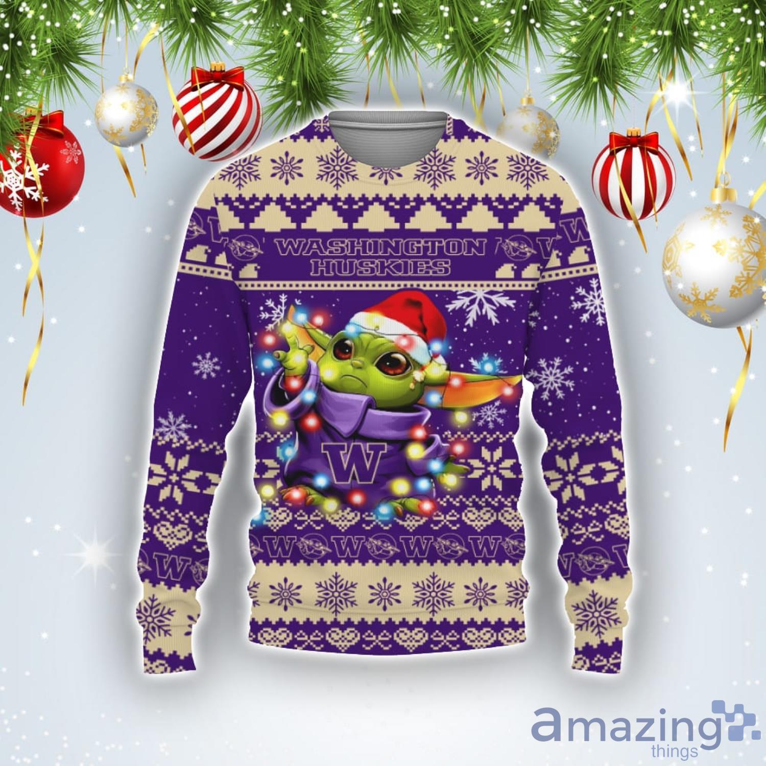 washington huskies ugly christmas sweater