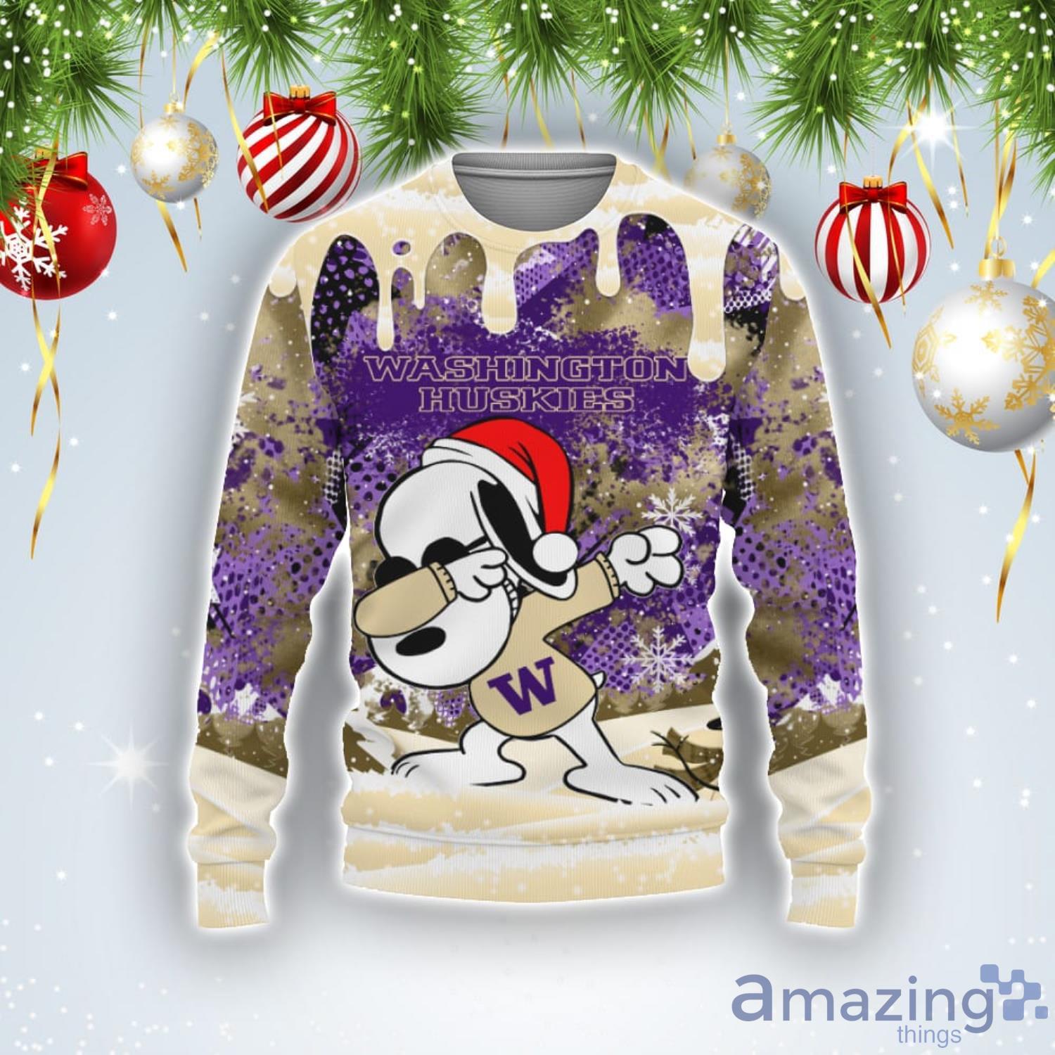 Washington Huskies Football Team Logo Ugly Christmas Sweater