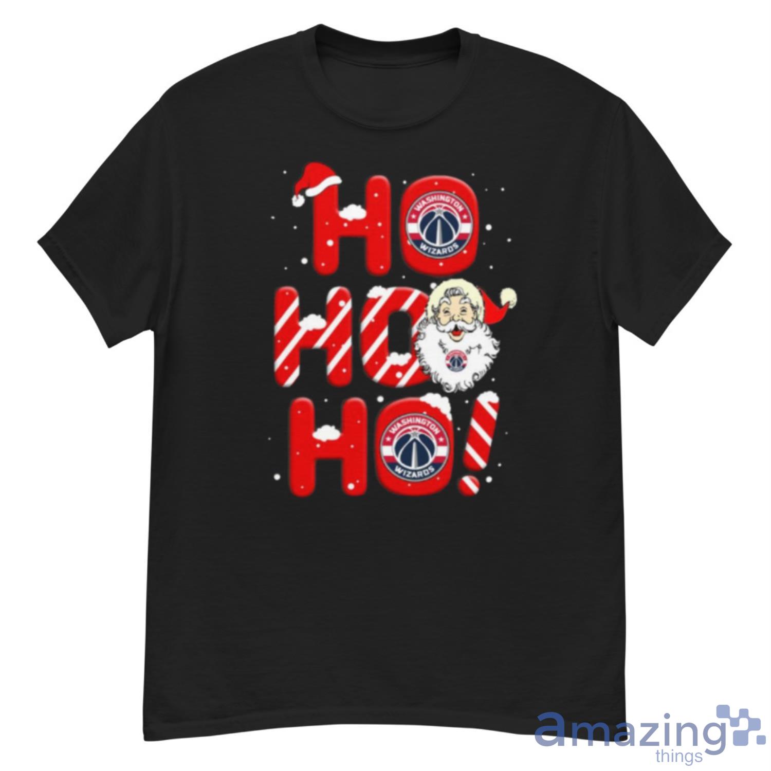 Washington Wizards NBA Basketball Ho Ho Ho Santa Claus Merry Christmas Shirt - G500 Men’s Classic T-Shirt
