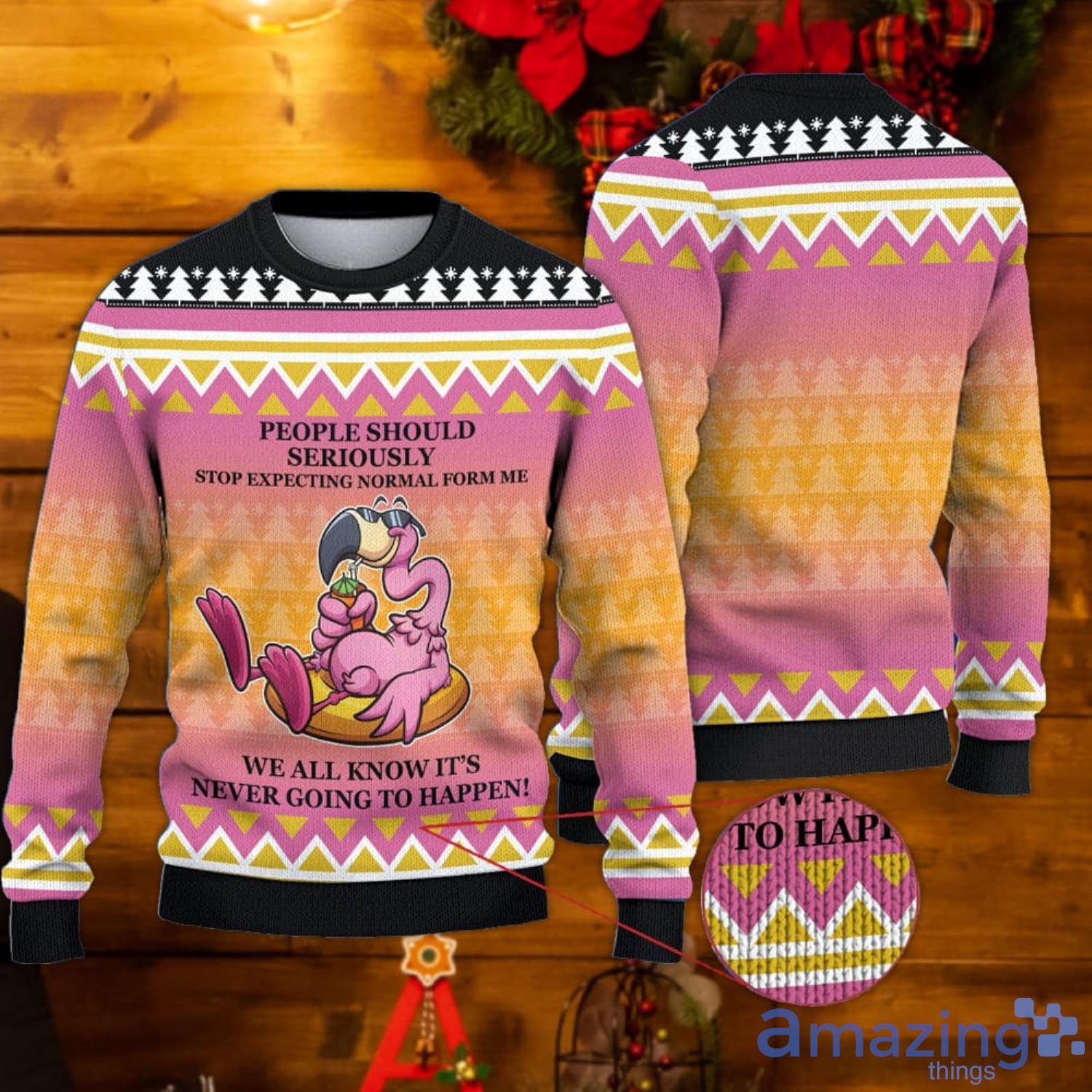 We All Know It's Never Going To Happen Ugly Christmas Sweater Product Photo 1