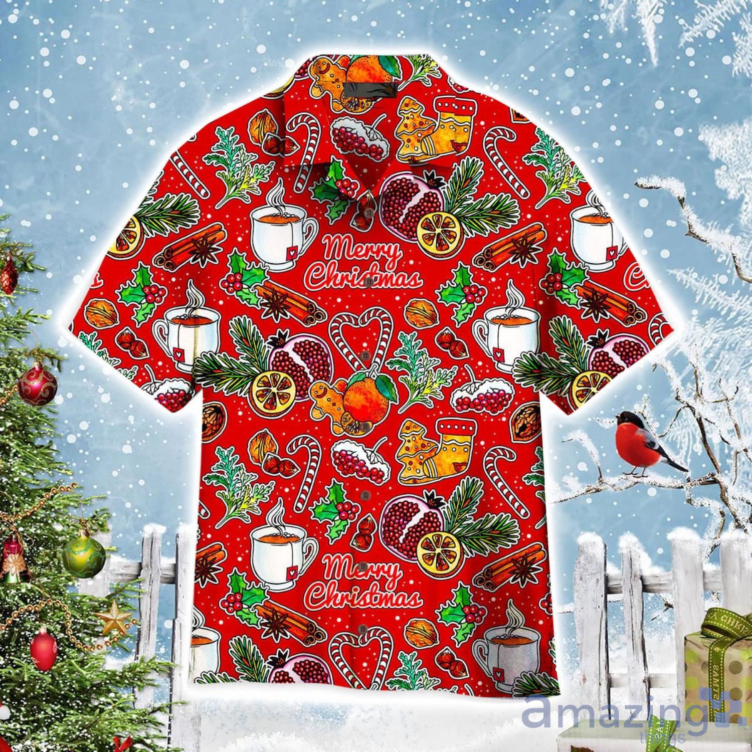 We Are All Be Home For Christmas Night Pattern Aloha Cute Christmas Gift Cute Christmas Gift Hawaiian Shirt Product Photo 1