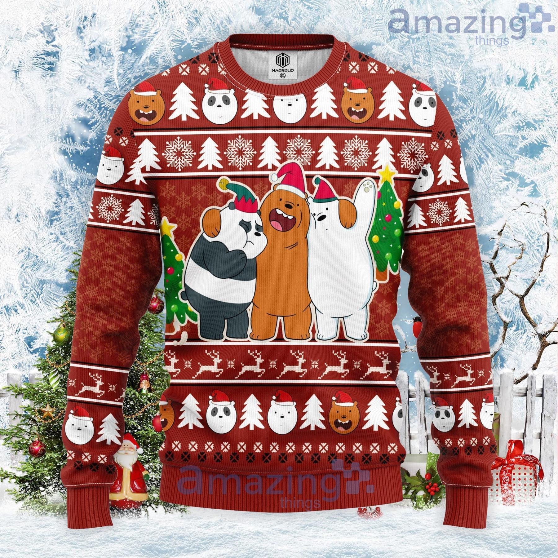 We Bare Bear Funny Christmas Gift Ugly Christmas Sweater