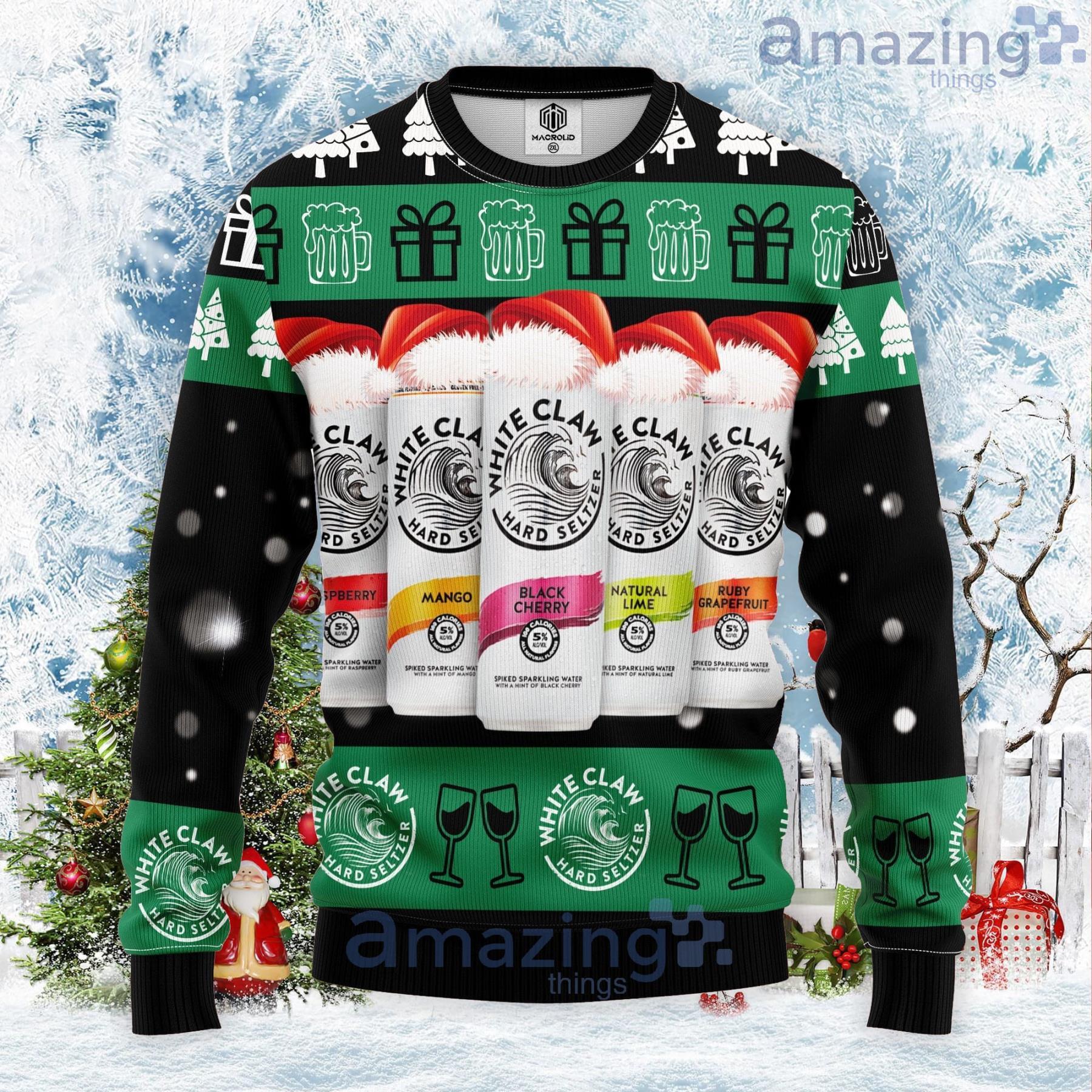 White Claw Beer Lover Ugly Christmas Sweater Product Photo 1