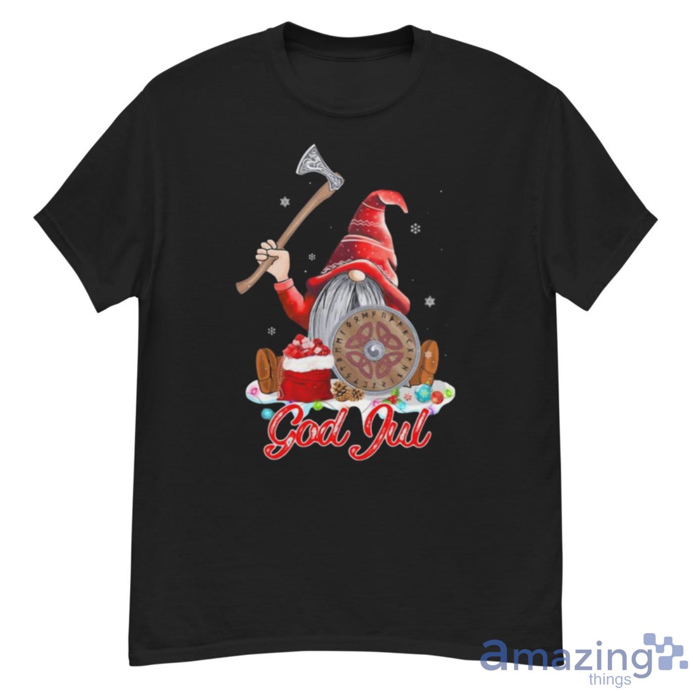 Wicked Gnome Viking Glaedelig Jul Christmas Shirt - G500 Men’s Classic T-Shirt