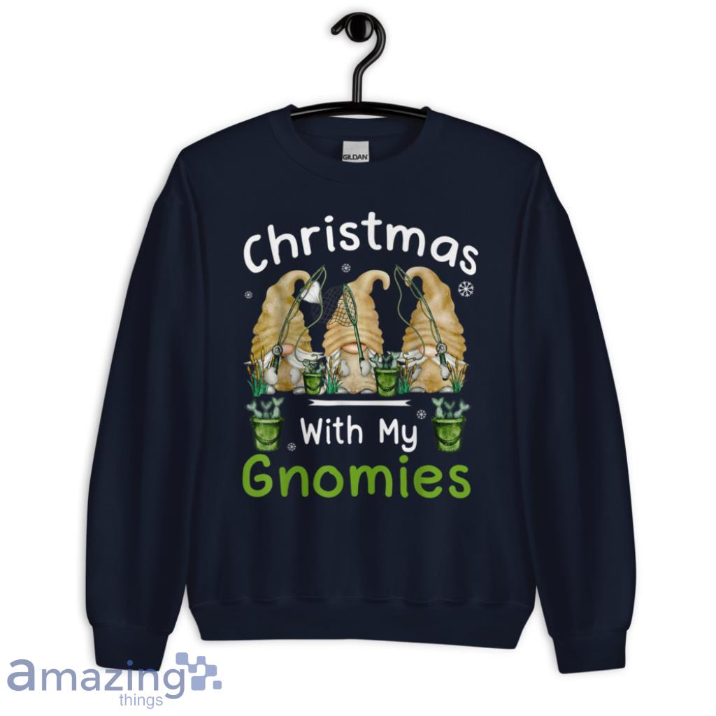 With My Gnomies Fishing Gnomes Family Christmas Shirt image With My Gnomies Fishing Gnomes Family Christmas Shirt - Unisex Crewneck Sweatshirt-1